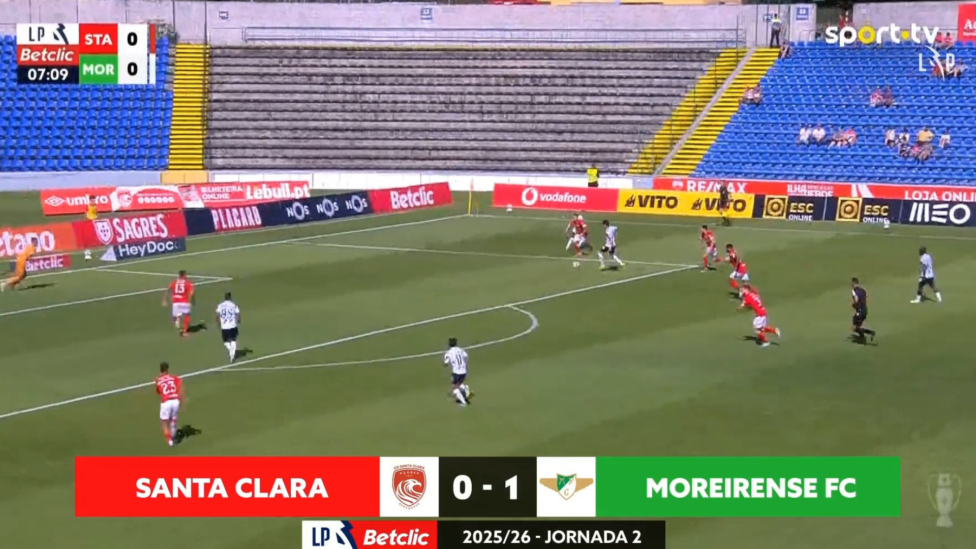 Tem um minuto? Veja o resumo da vitória do Moreirense nos Açores