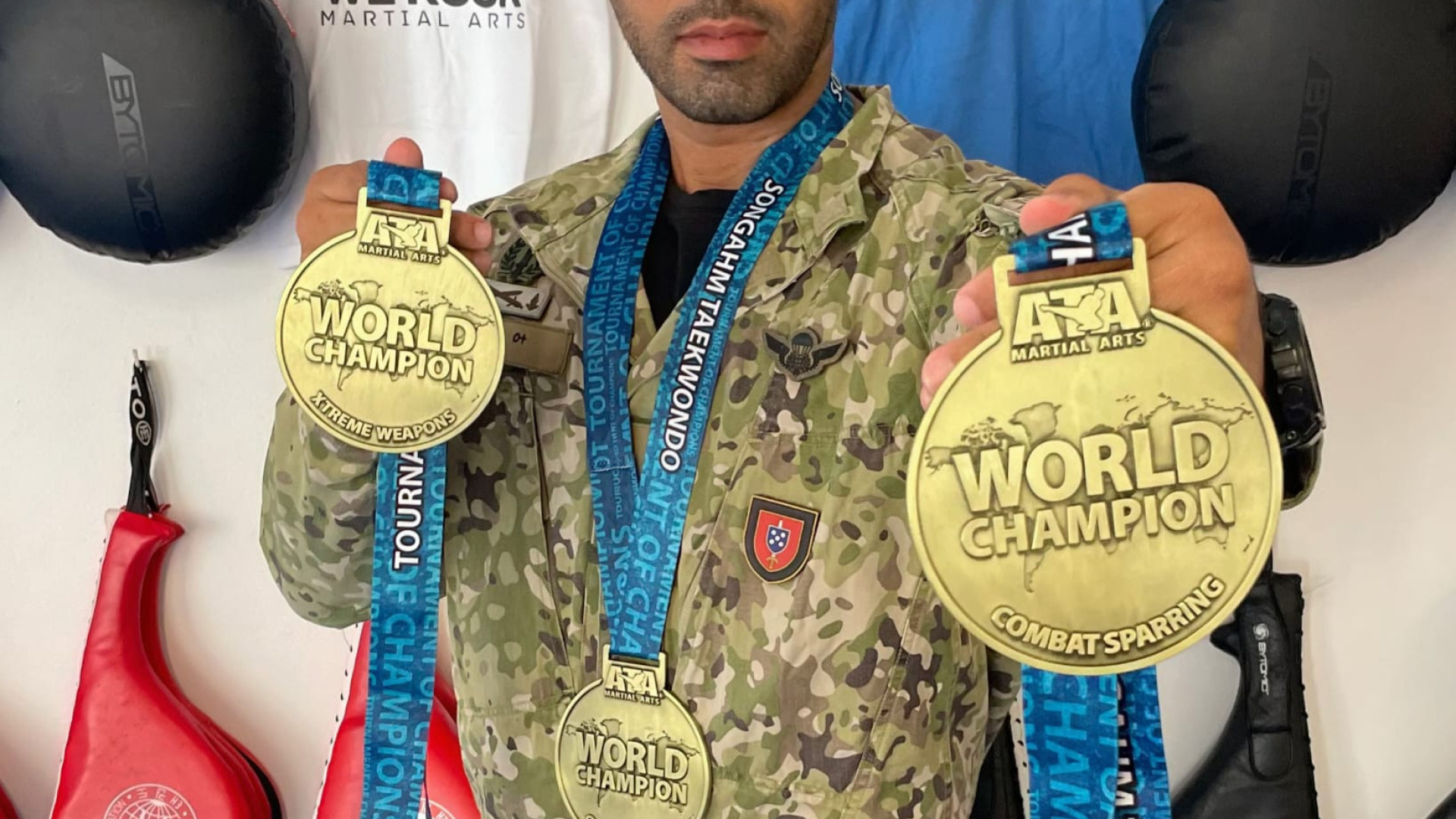 Militar do Exército Português arrecada três medalhas de ouro no taekwondo