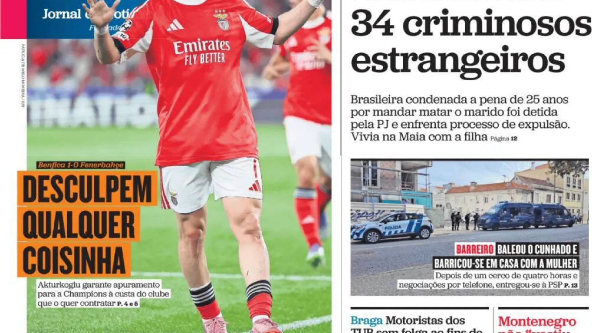 Hoje é notícia: Extraditados 34 criminosos; Crise em França é problema cá