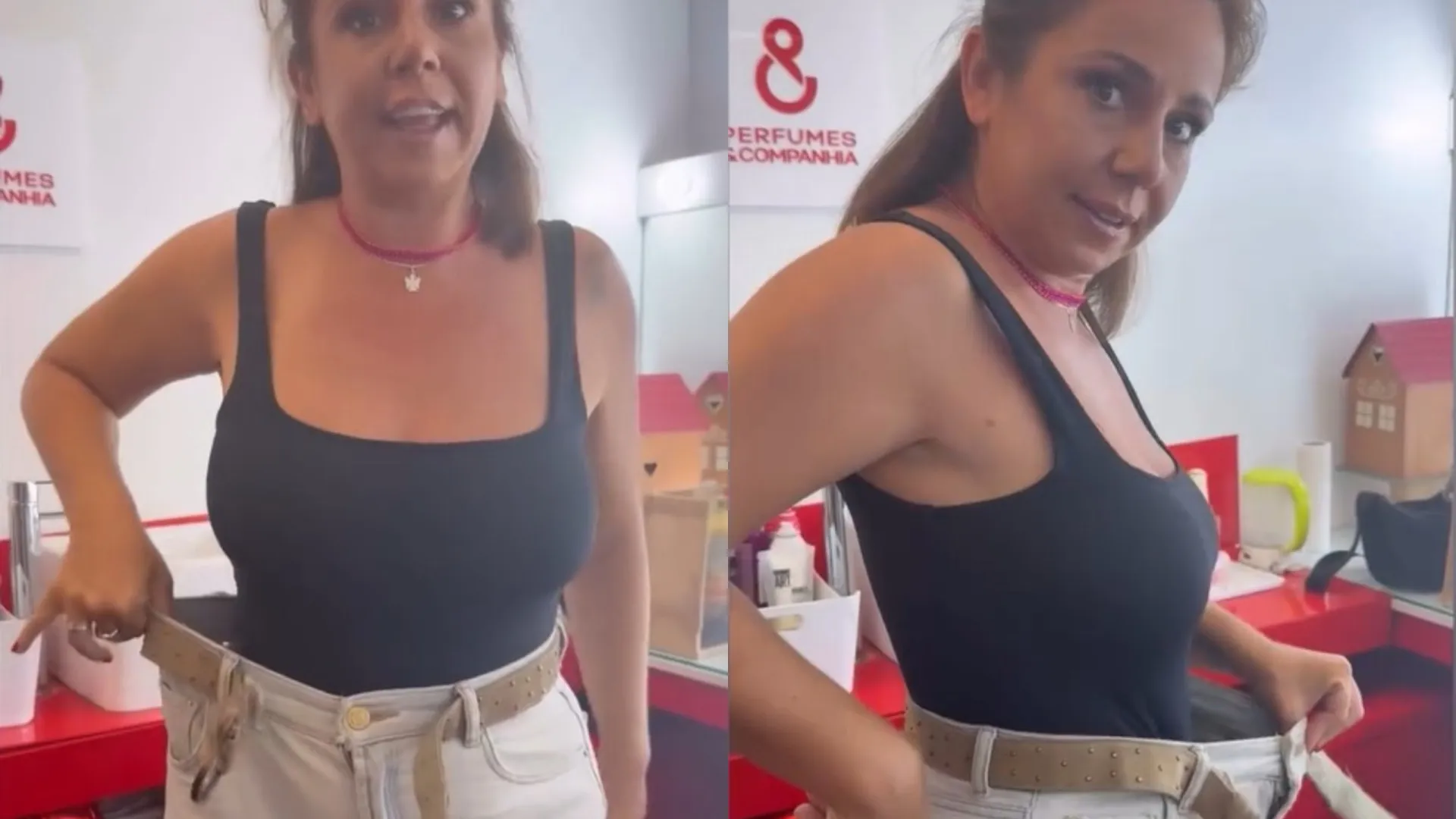 
                    Sara Norte já perdeu dez quilos. 