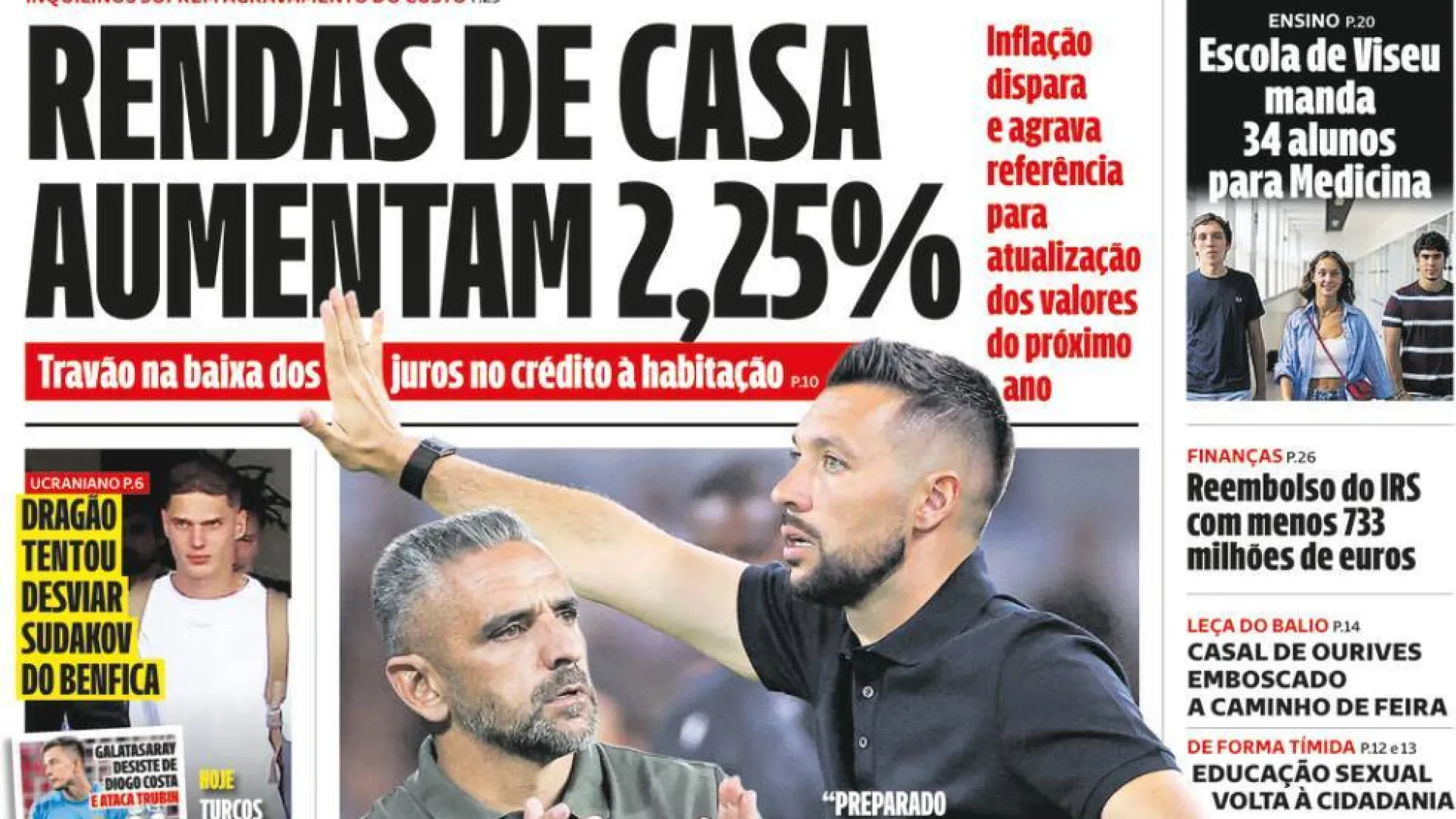 
                    Hoje é notícia: Homicida continua a fazer bolos; Reforma acima de 5 mil €
                