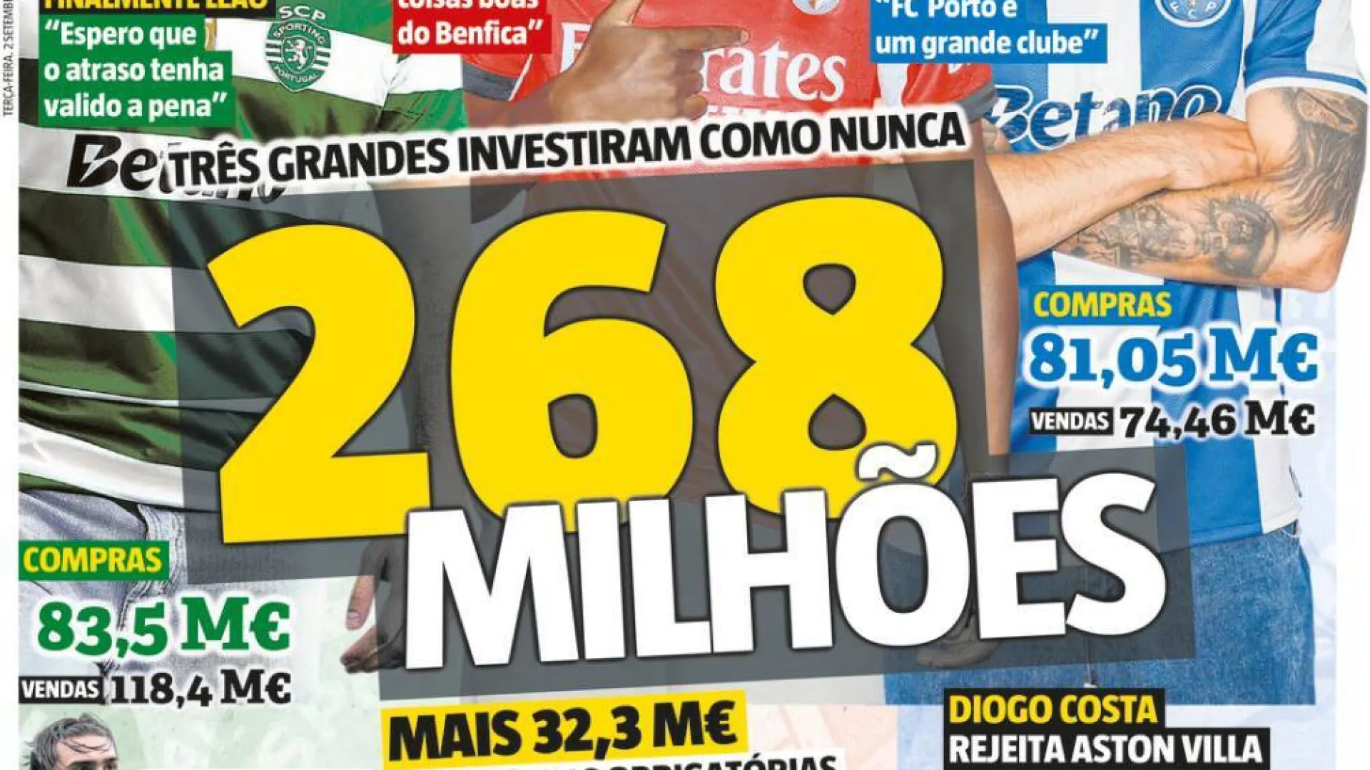 
                    Por cá: 