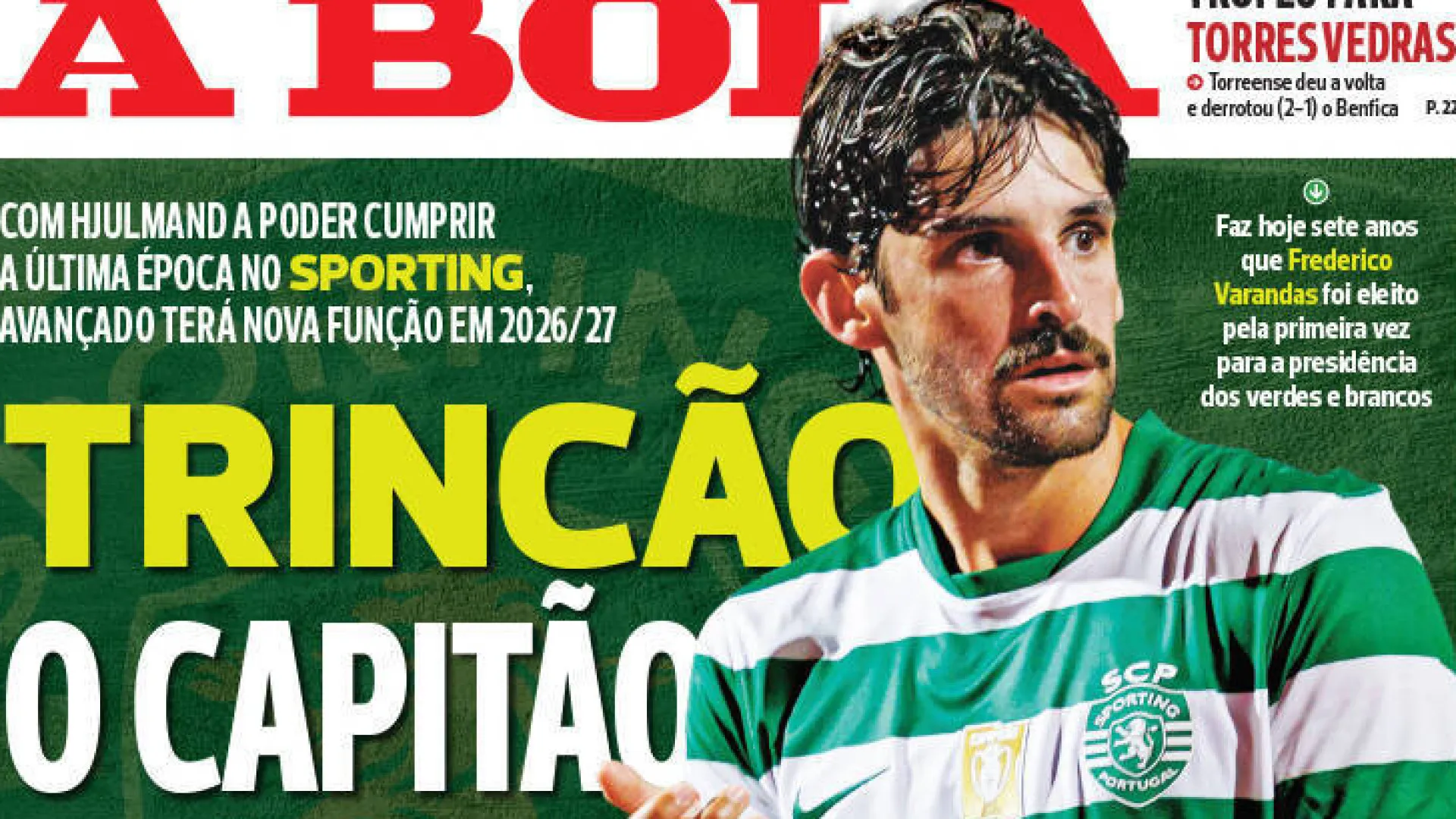 
                    Por cá: Trincão espreita braçadeira de capitão e destruição abala Sudakov
                