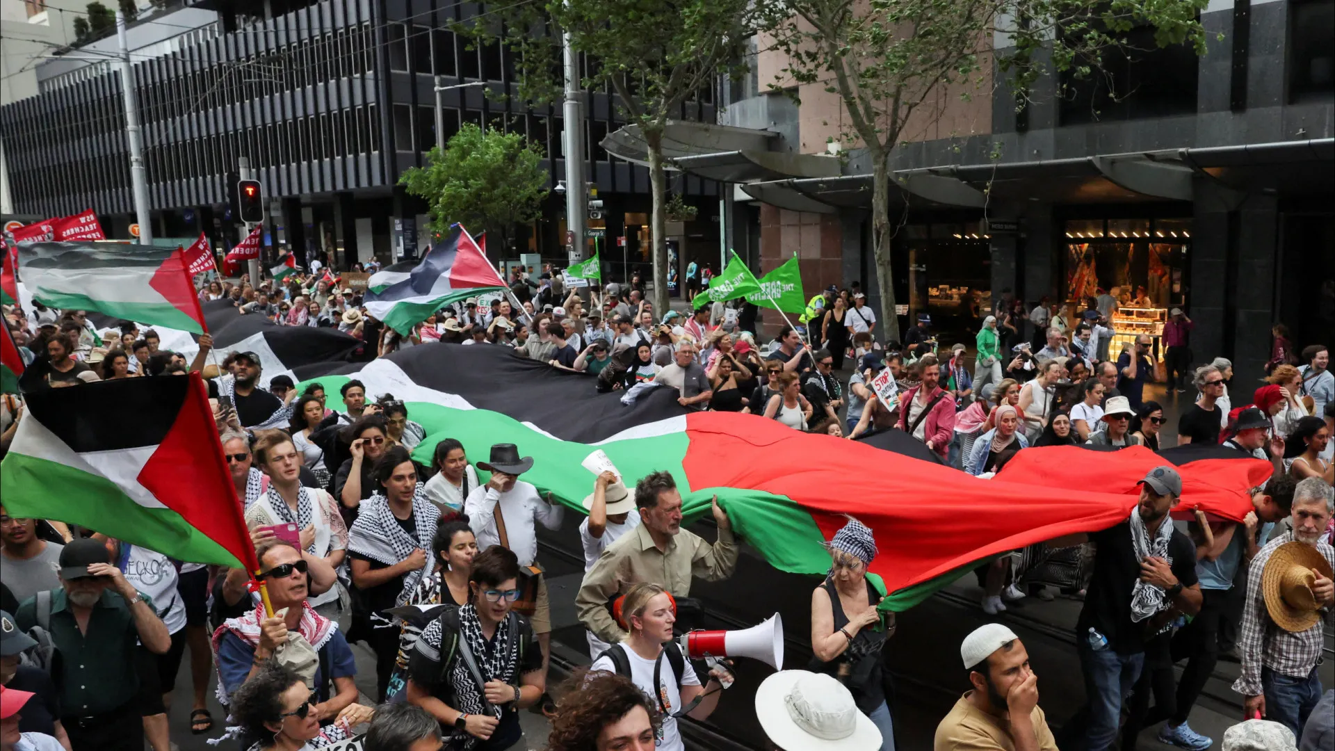 Milhares nas ruas na Austrália em apoio aos palestinianos