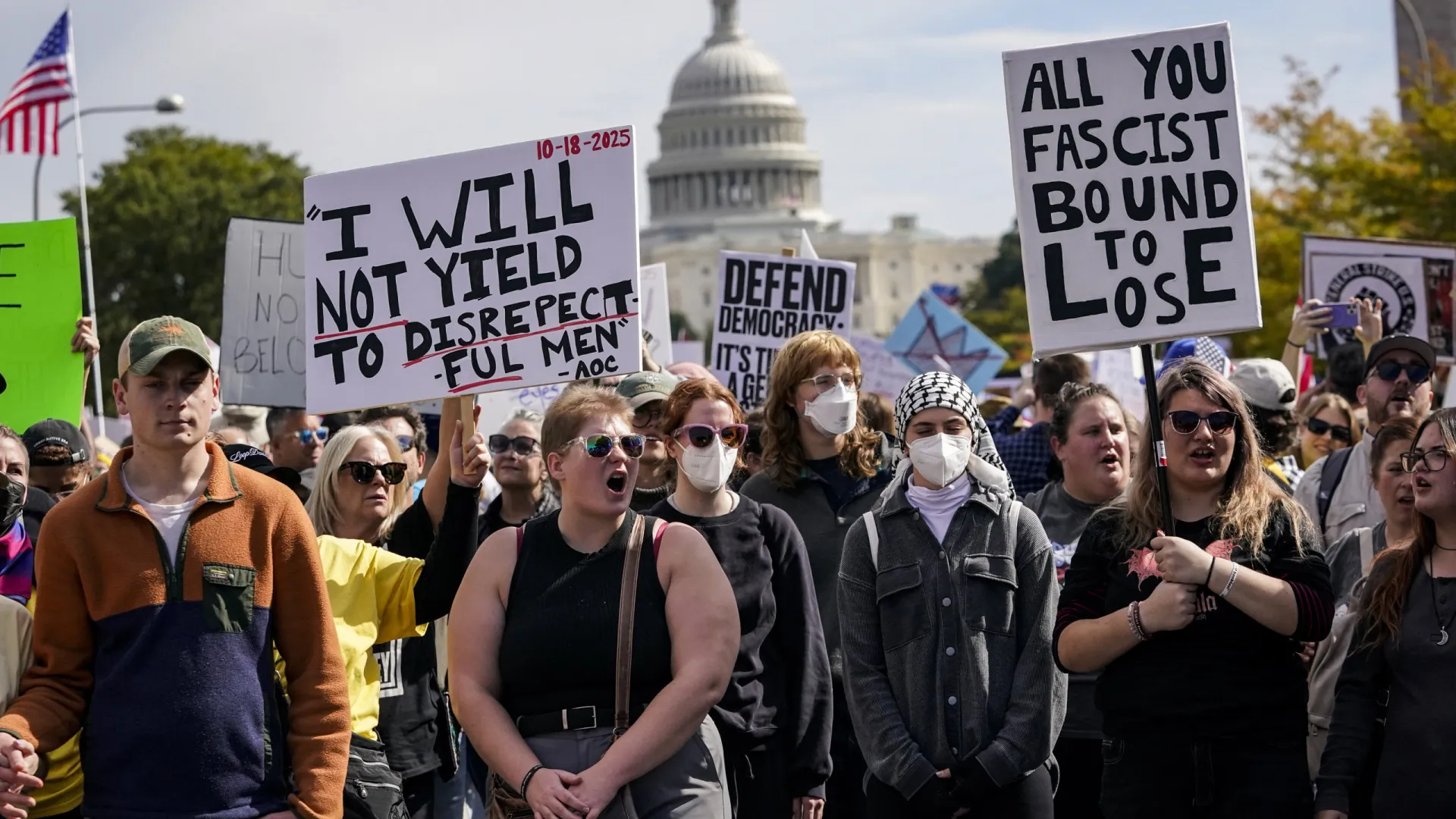 Clima de festa em protesto anti-Trump nas ruas de Washington