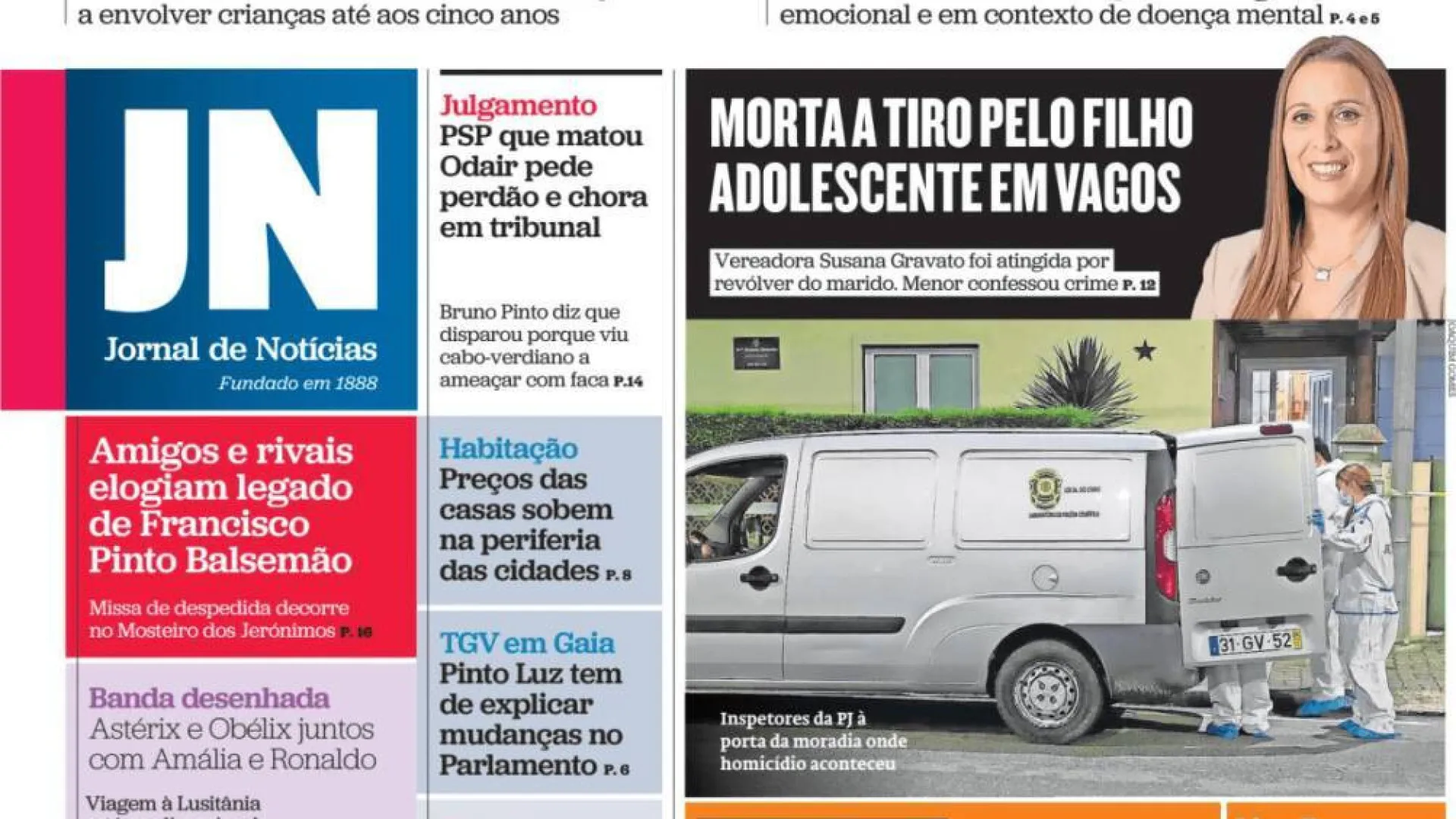 
                    Hoje é notícia: 50 bebés abandonados em 6 anos; Anes dava mesada a filha
                