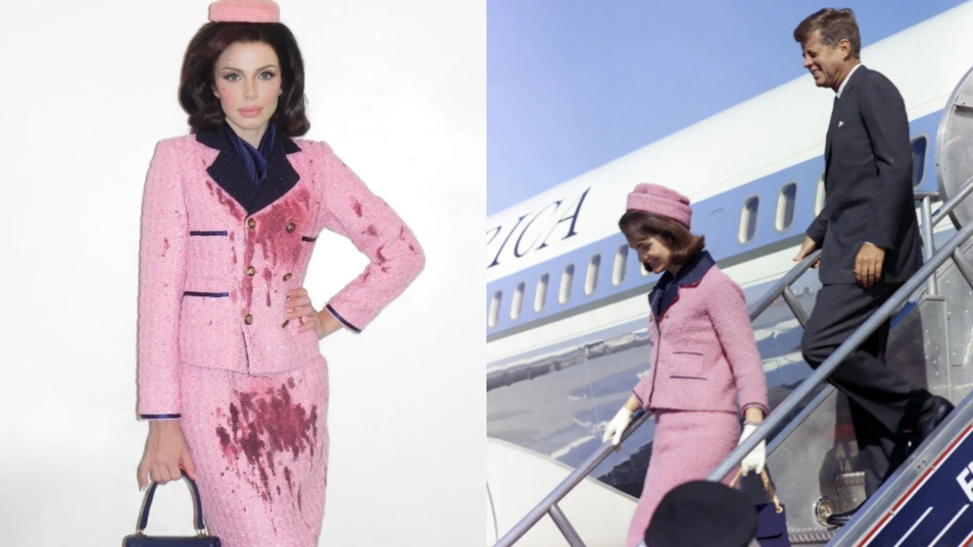 
                    Halloween. Julia Fox causa polémica ao imitar Jackie Kennedy com sangue
                