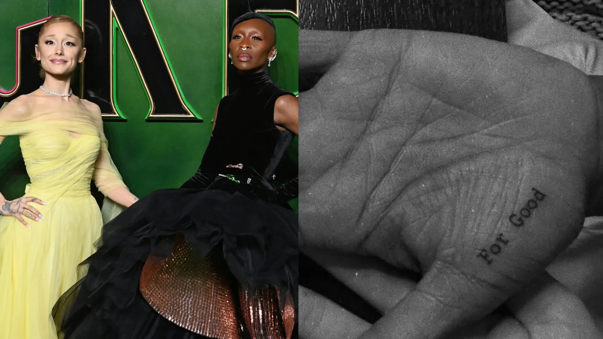 Unidas por 'Wicked'. Ariana Grande e Cynthia Erivo com tatuagem igual