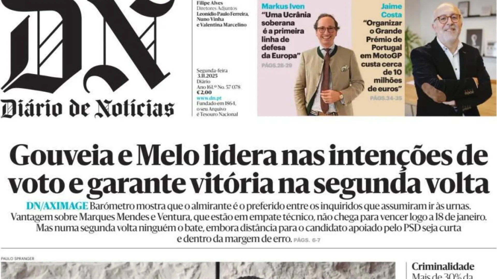 
                    Hoje é notícia: Documentos desmentem ministra; Almirante vence à 2.ª ?
                