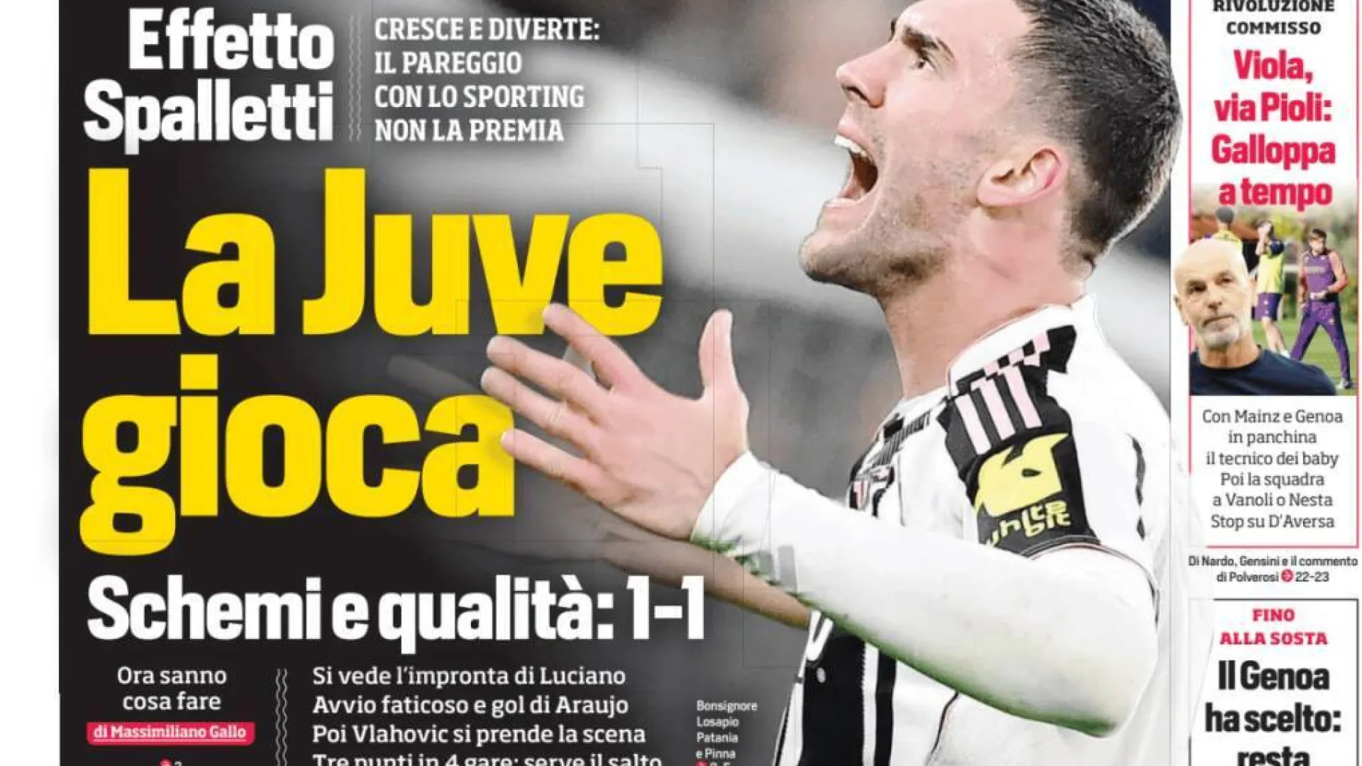 Lá fora: 'Efeito Spalletti' na Juventus e Courtois evita pior para o Real