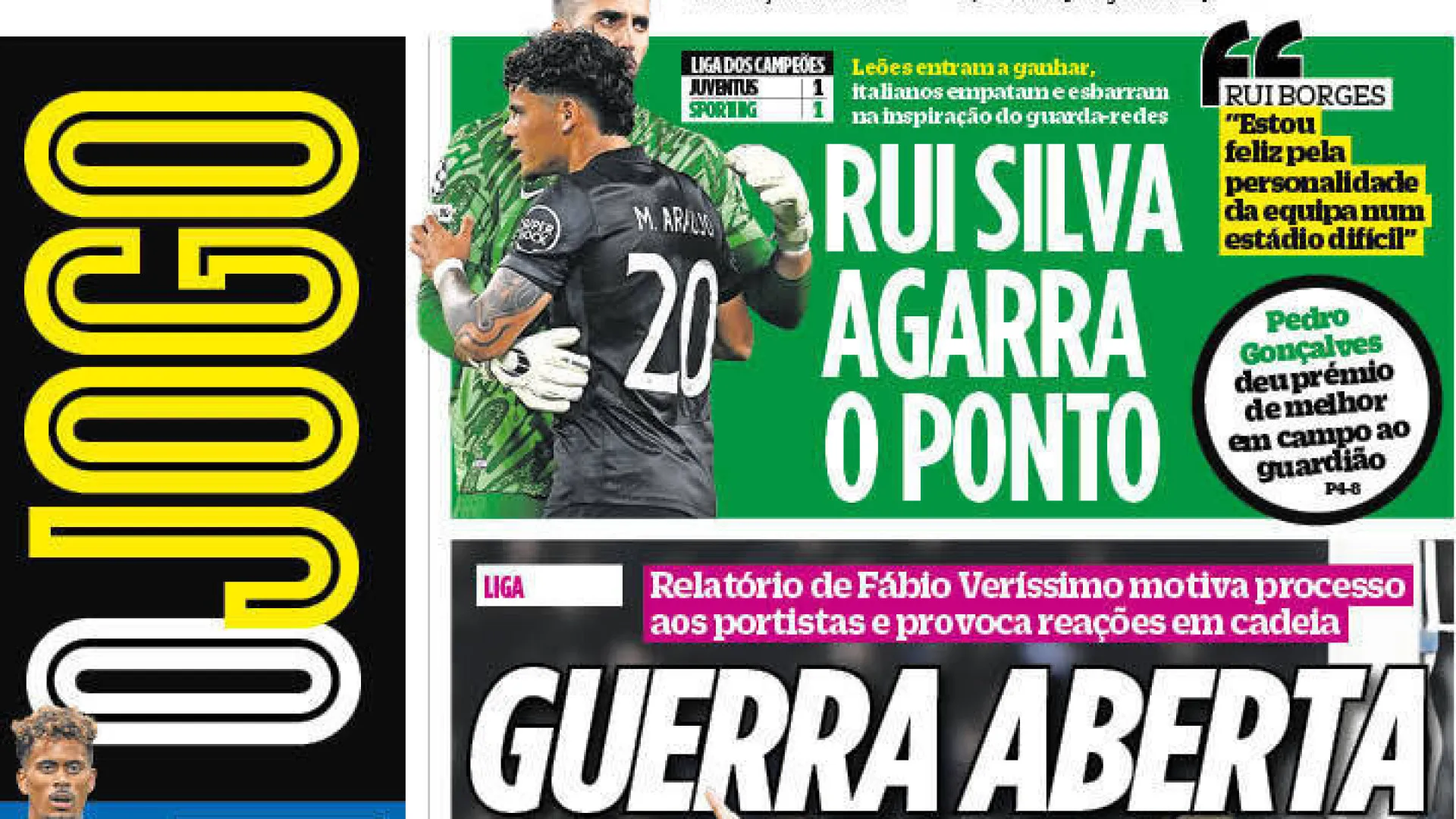 Por cá: Sporting 'embala' na Champions e há "guerra aberta" na arbitragem