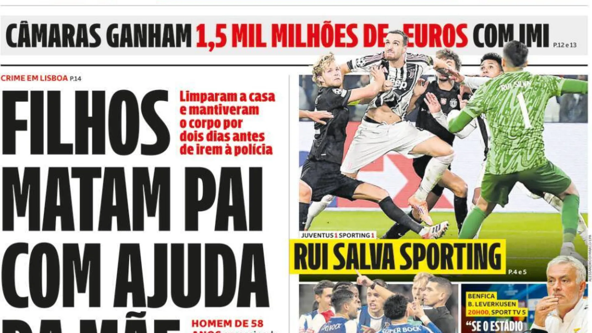 Hoje é notícia: Filhos matam pai; Recorde de menores a entrar no país