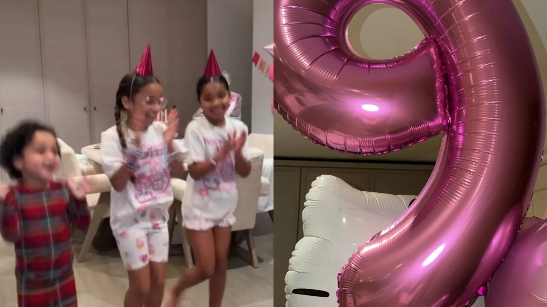 Dream, filha de Rob Kardashian, e o aniversário com os primos. As imagens