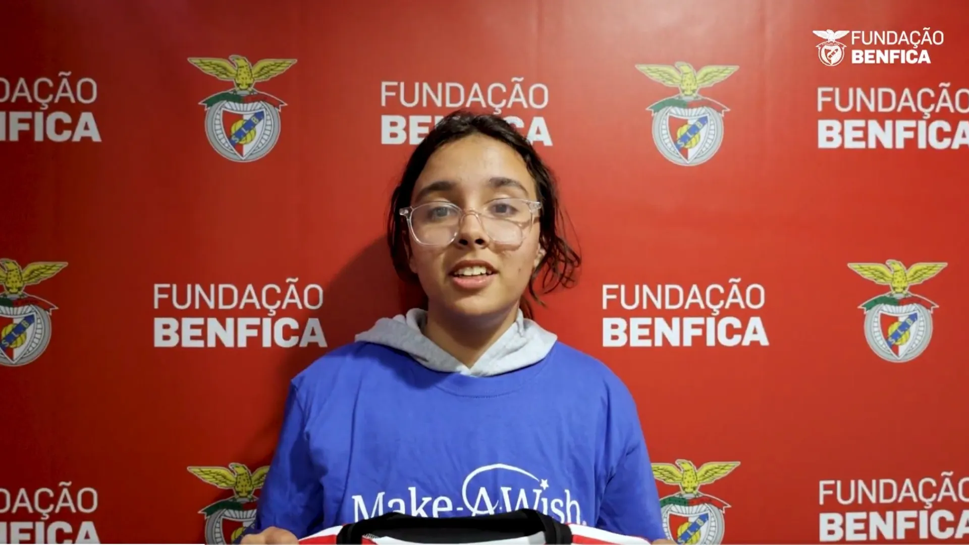 Fundação Benfica realiza sonho de Margarida no Estádio da Luz