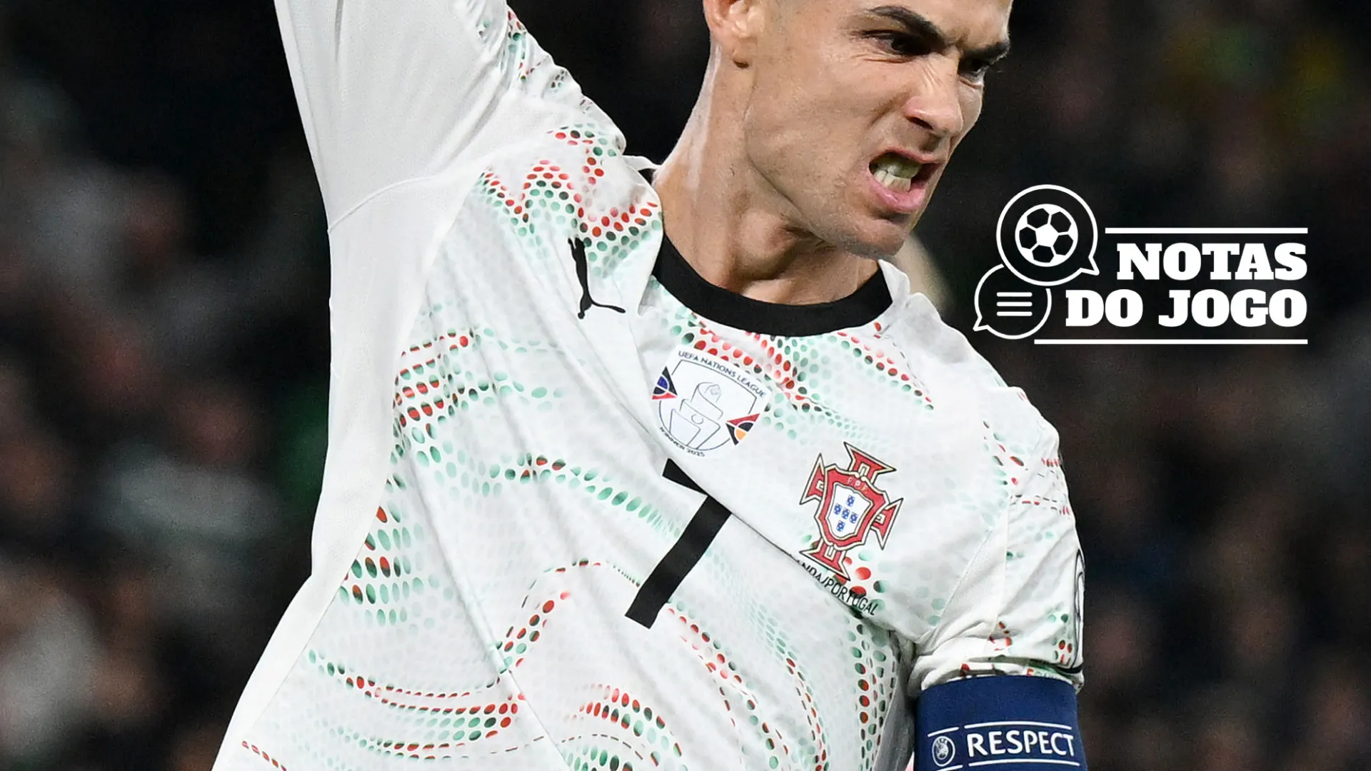 Cristiano Ronaldo foi o rosto do descalabro de Portugal na Irlanda