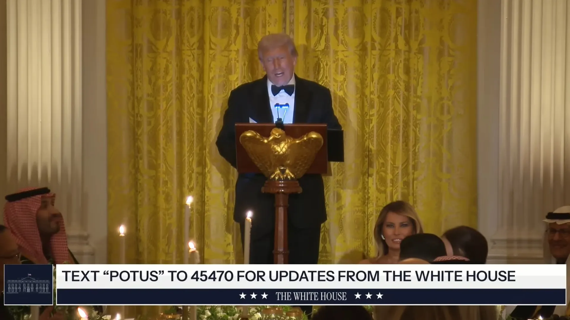 O momento em que Trump se dirige a Cristiano Ronaldo na Casa Branca