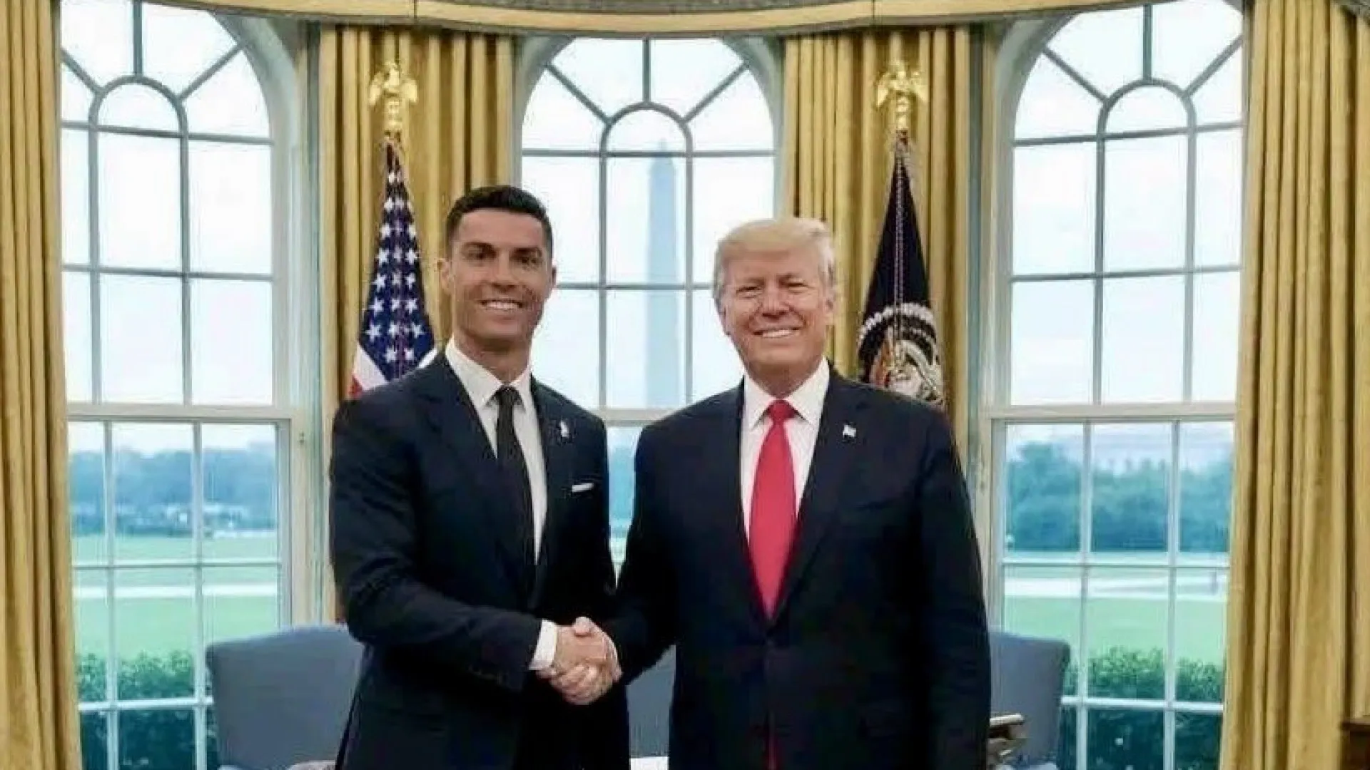 
                    Atenção: Há imagens falsas do encontro de Cristiano Ronaldo com Trump
                