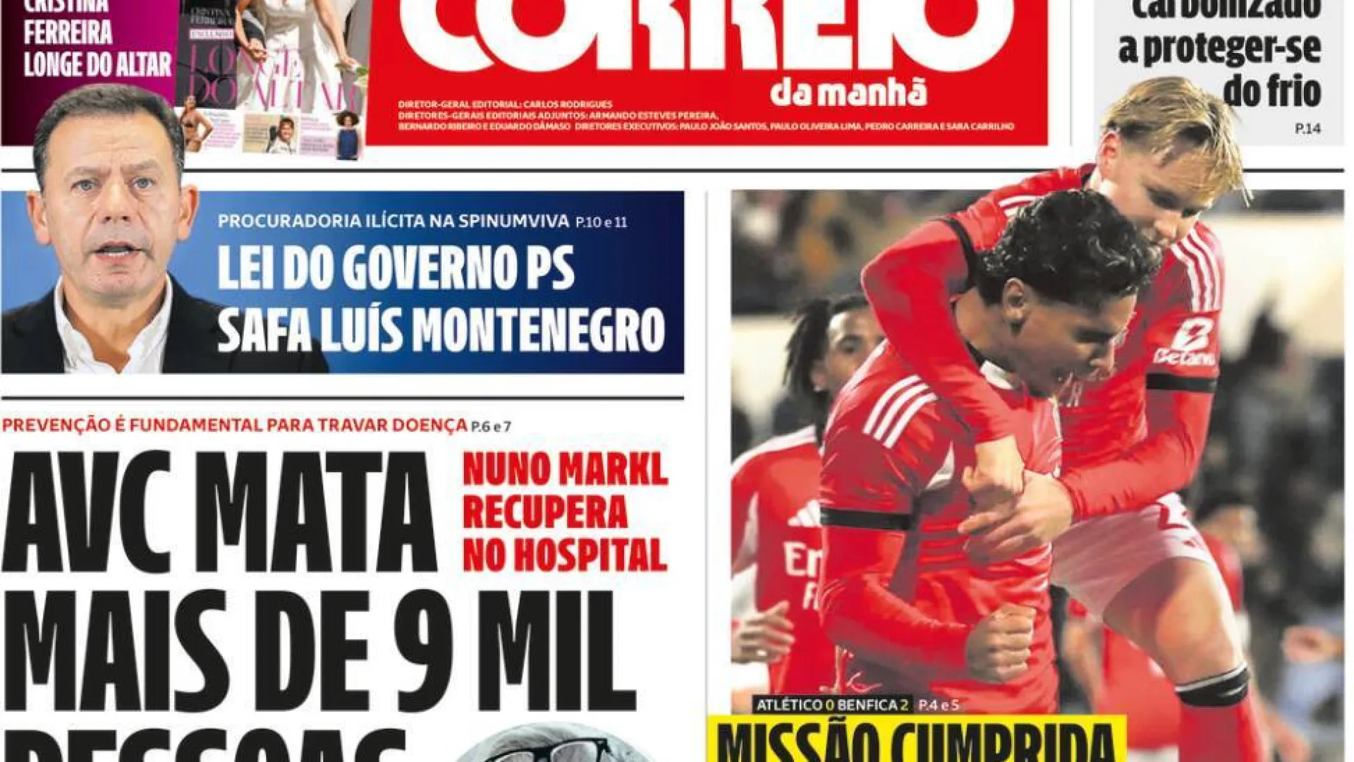 
                    Hoje é notícia: Lei do PS safa Montenegro; Enfermeiros a vigiar grávidas?
                