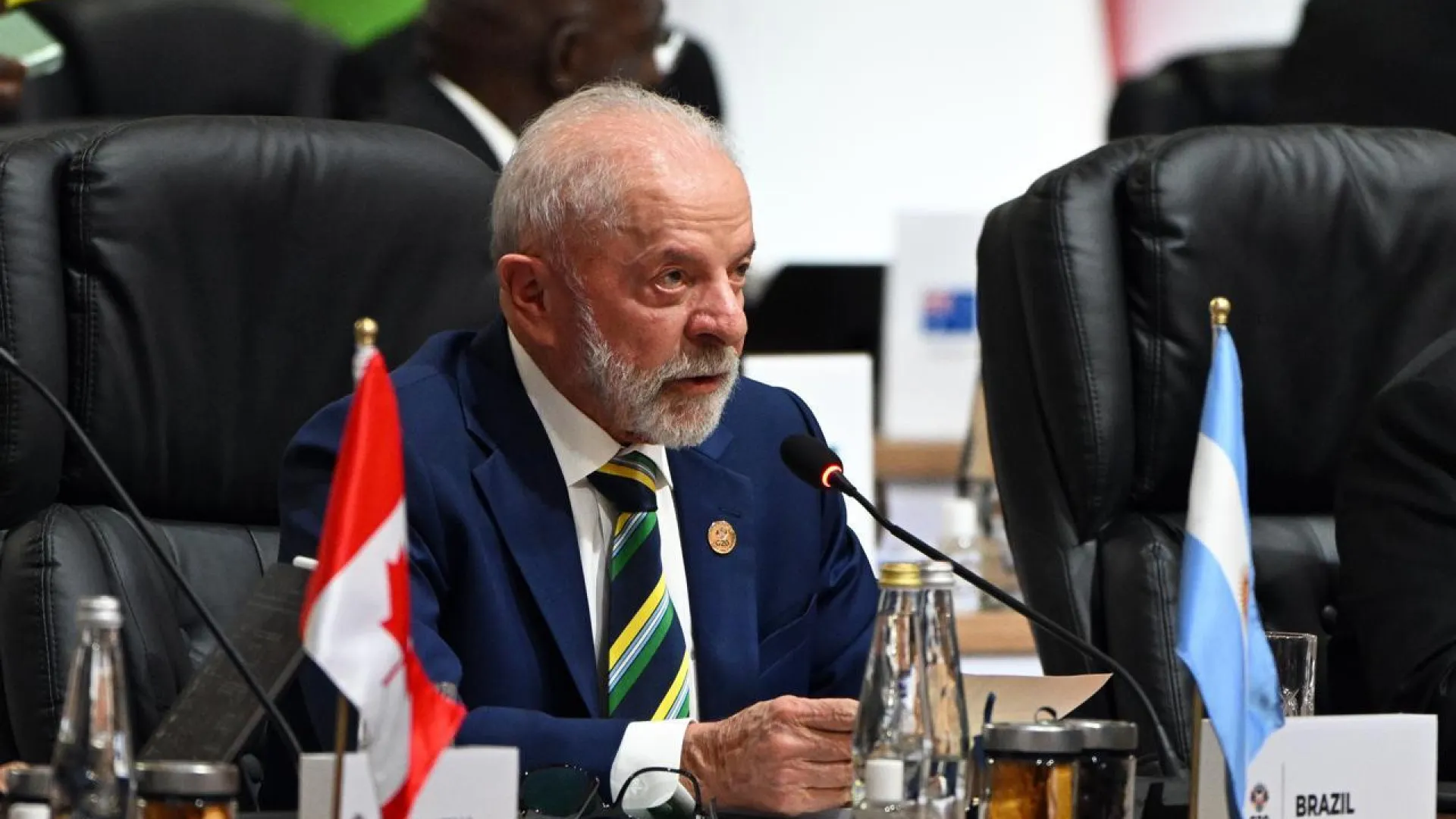 
                    G20: Lula defende reforço da cooperação entre Brasil, Índia e África do Sul
                