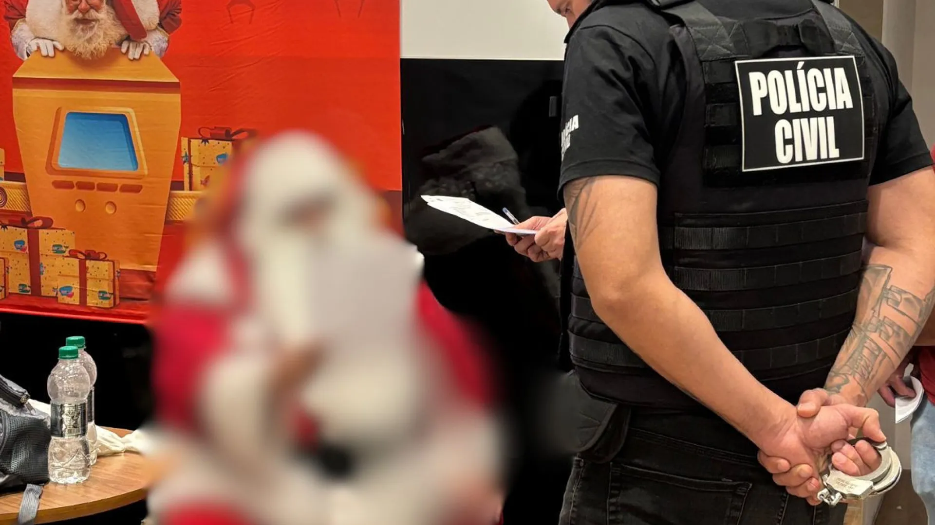 
                    Pai Natal detido em shopping no Brasil por ser suspeito de violação
                