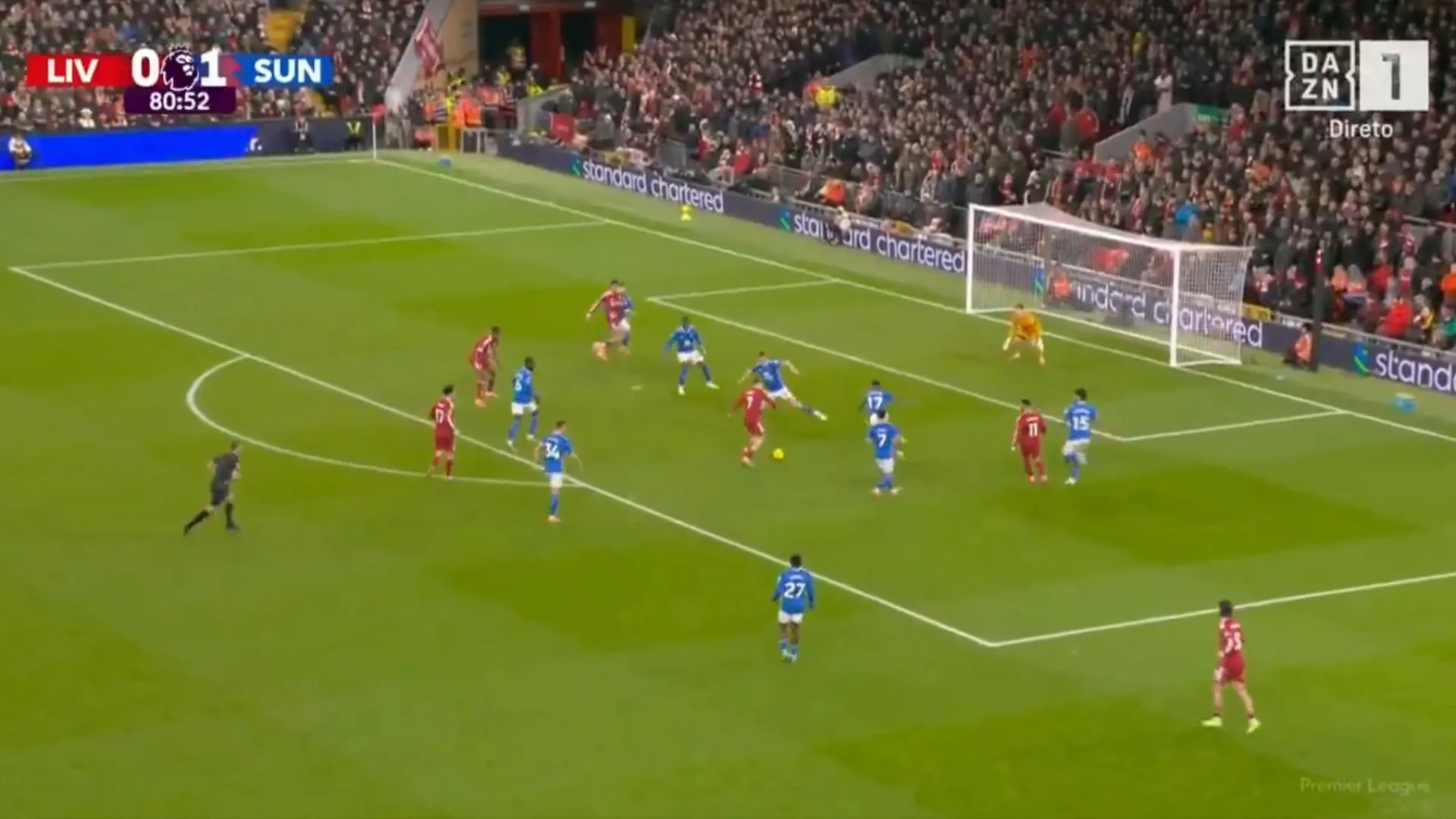 
                    Ao 14.º jogo, Wirtz aponta o primeiro golo pelo Liverpool na Premier
                