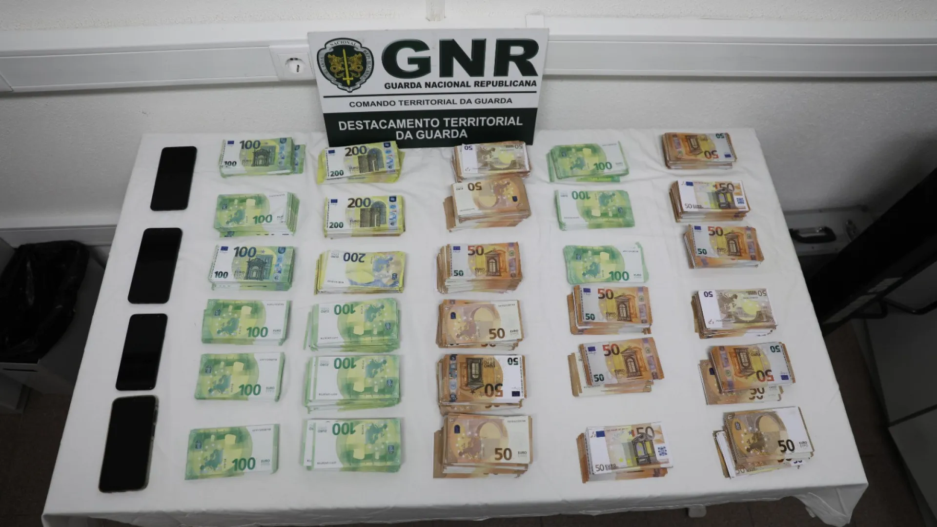 
                    GNR apanha dois homens com 505 mil euros em notas falsas na Guarda
                