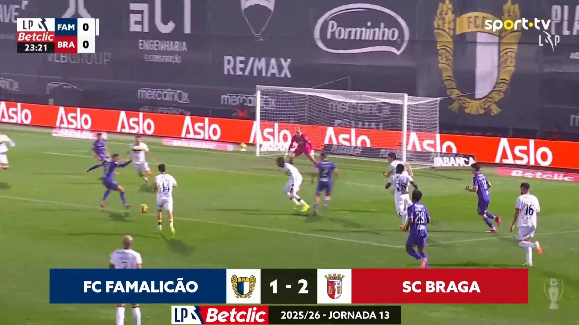 
                    Sporting de Braga atira Pau para a Horta em Famalicão. Eis os golos
                