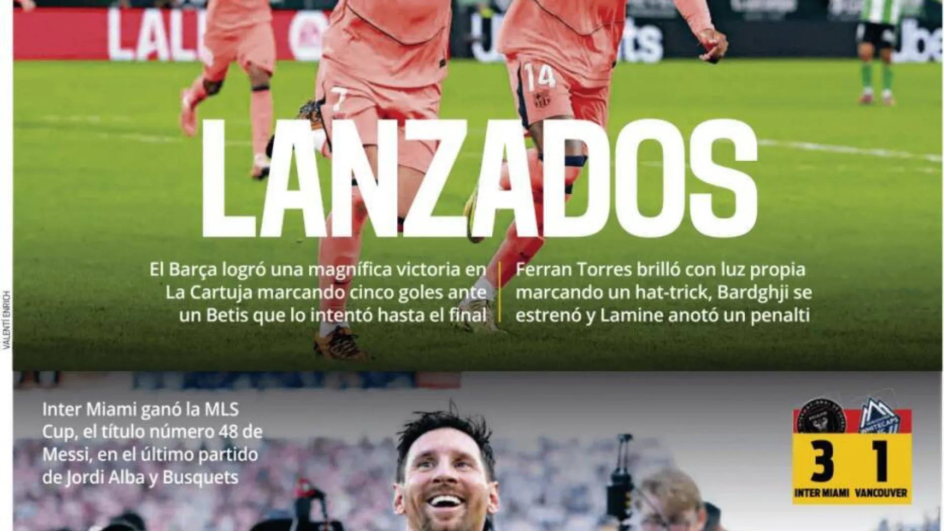 
                    Lá fora: Barcelona é líder, Messi faz história e Inter 'voa' na Serie A
                