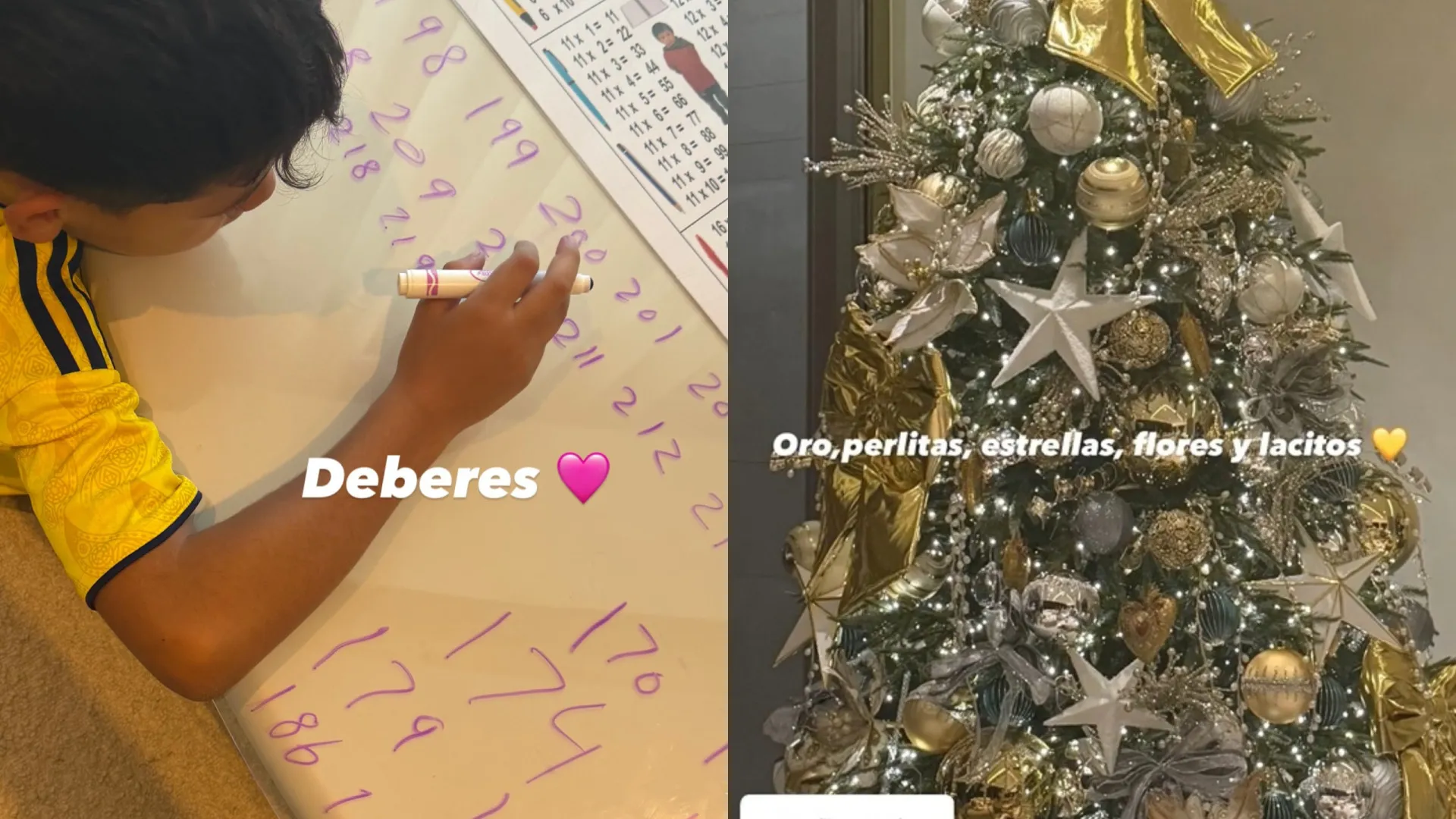 
                    Georgina mostra pequeno Mateo a estudar... e decorações de Natal
                