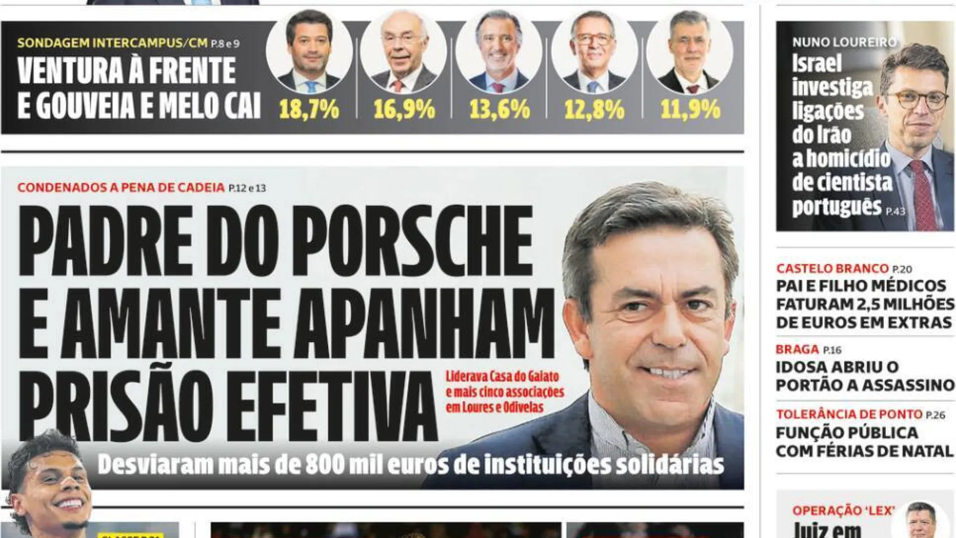 
                    Hoje é notícia: Padre e amante condenados; 300 mil€ a Marques Mendes?
                