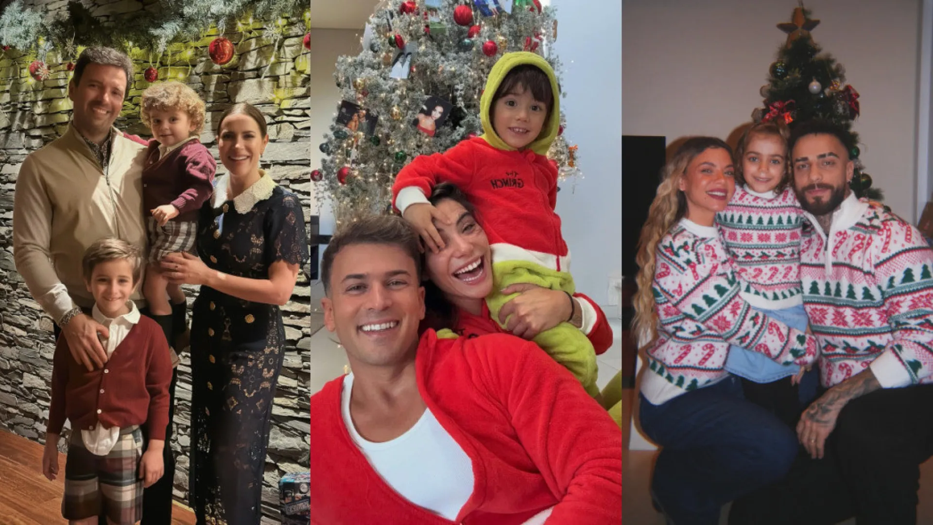 
                    Fotos. A magia da noite de Natal invadiu a casa destes famosos 
                