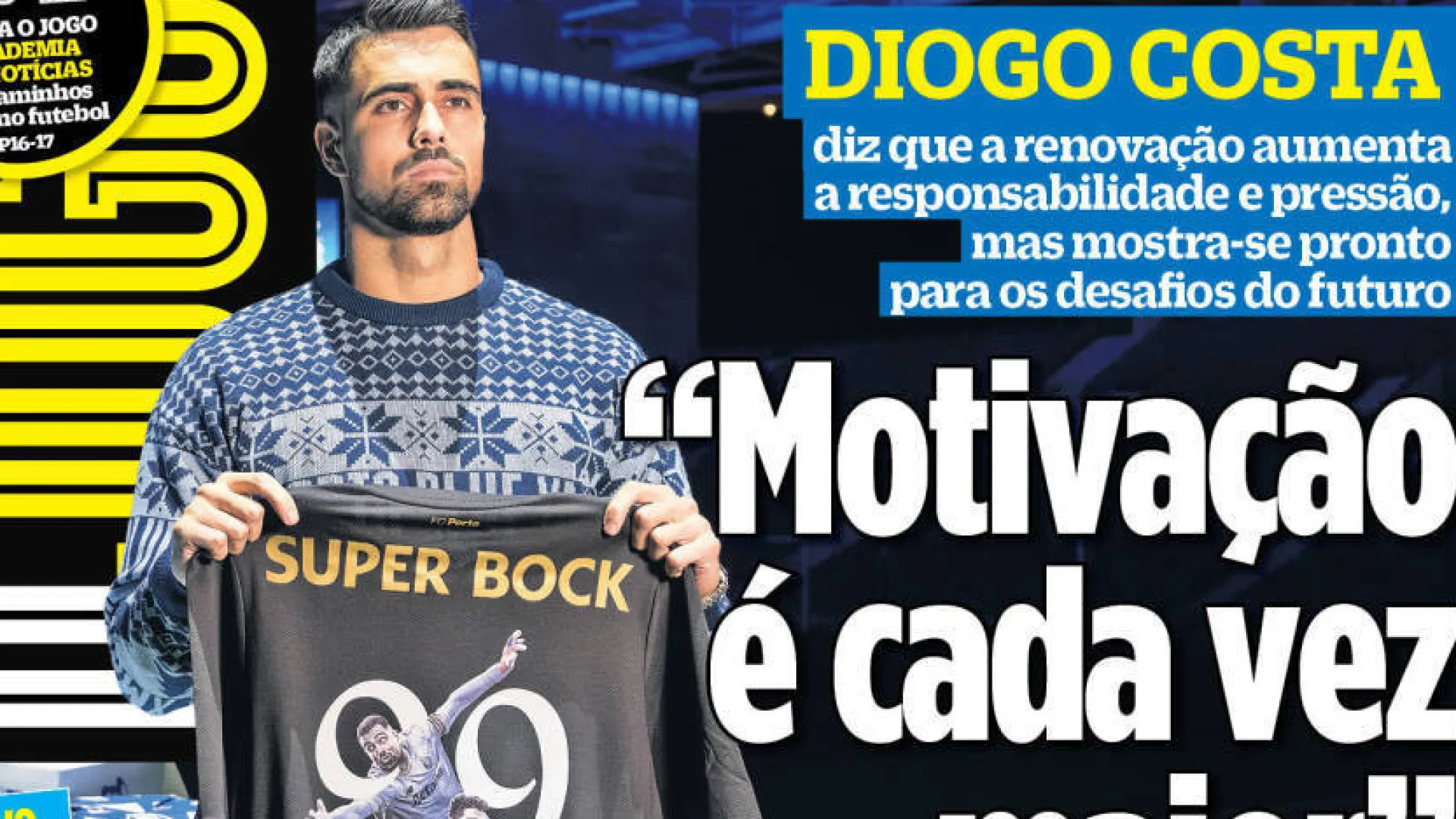 
                    Por cá: Diogo Costa explica renovação e Mourinho faz pedido a Rui Costa
                