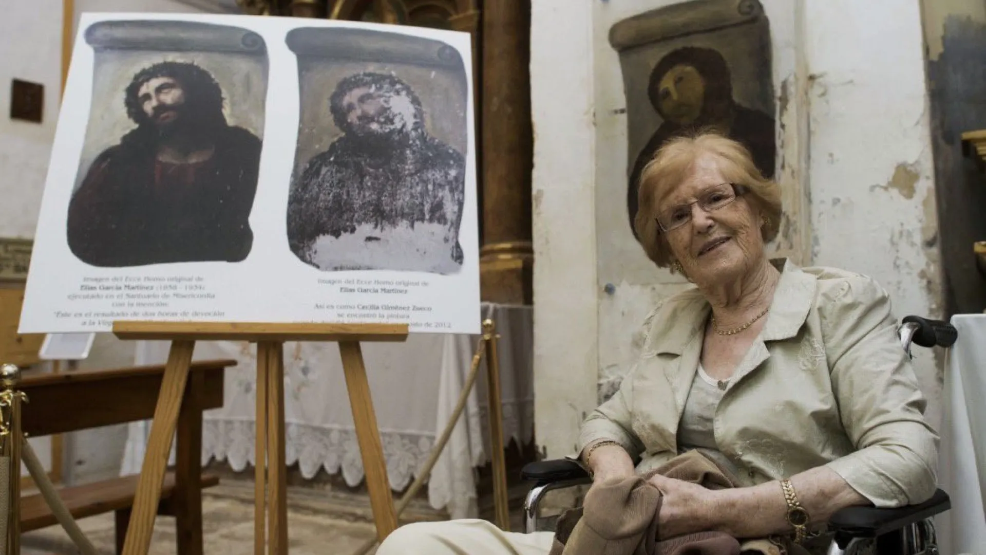 
                    Morreu Cecilia Giménez, autora do restauro mais famoso do mundo
                