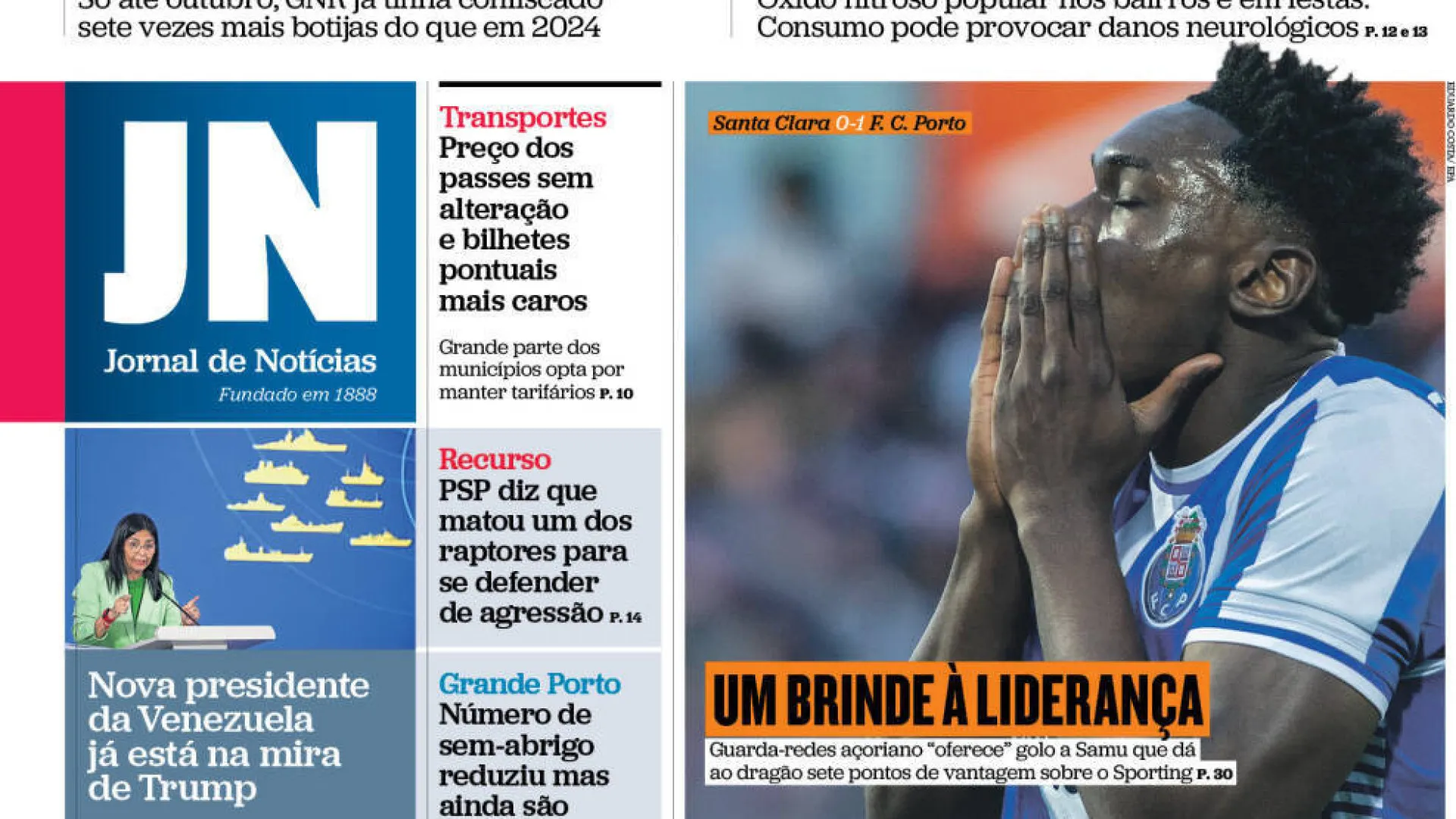 
                    Hoje é notícia: Droga do riso a 0,50€ nas ruas; Avião evita tragédia
                