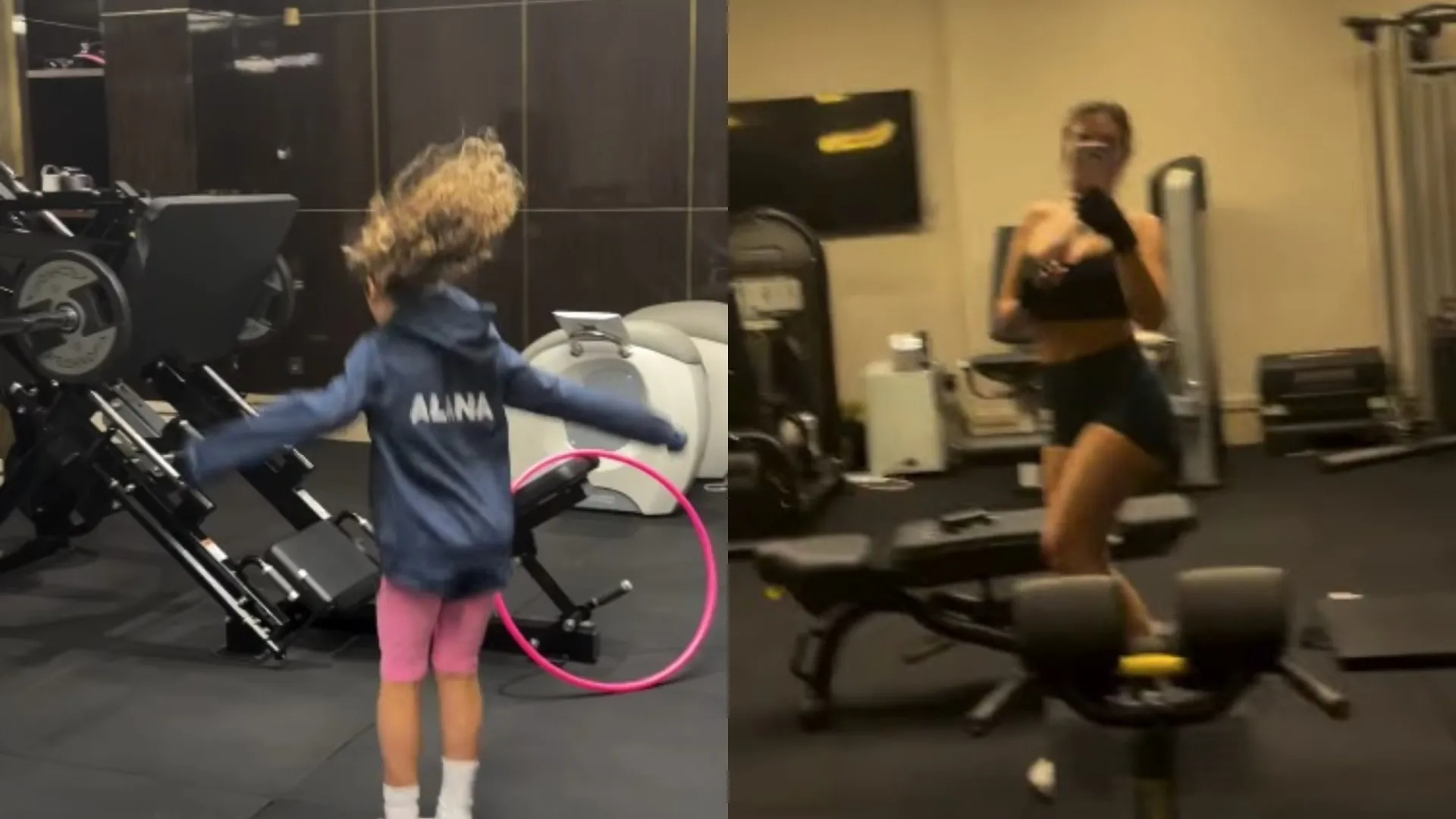 
                    Georgina Rodríguez dá tudo em treino... e Alana já acompanha no ginásio
                