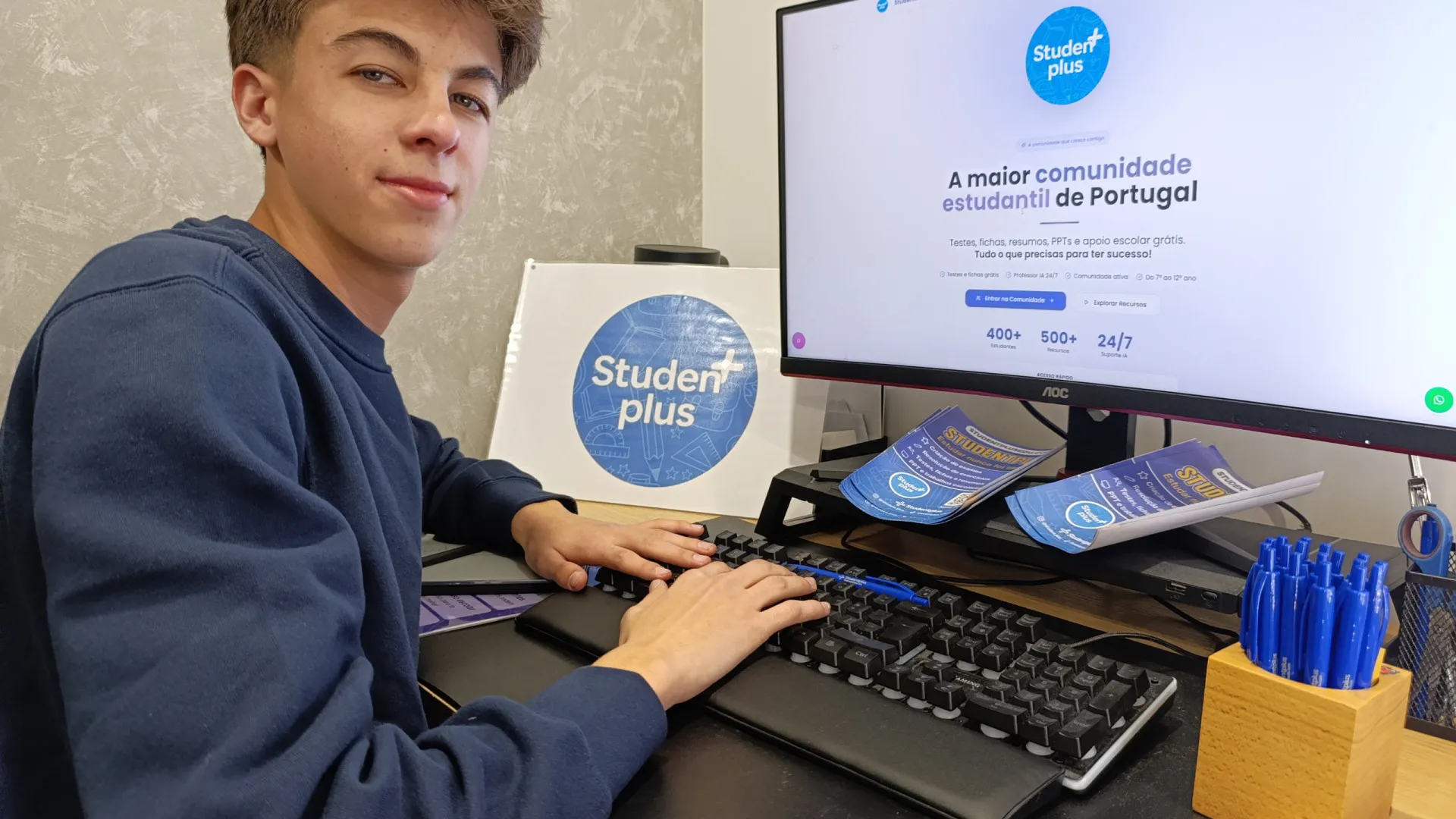 
                    Rodrigo tem 14 anos e criou plataforma para ajudar outros estudantes
                