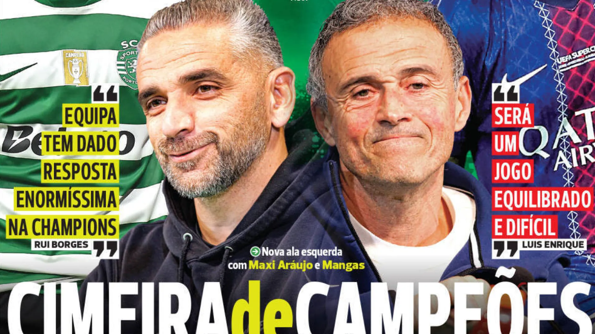 
                    Por cá: Cimeira de campeões em Alvalade e Rafa iminente no Benfica
                