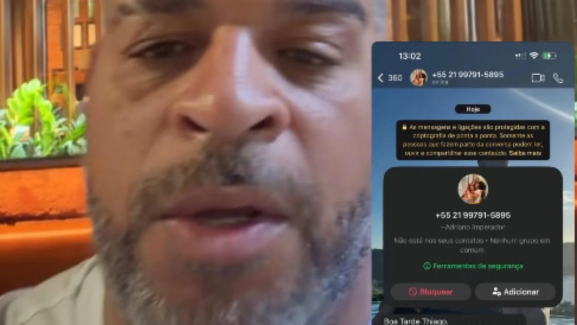 
                    Adriano denuncia burla contra a mãe: 