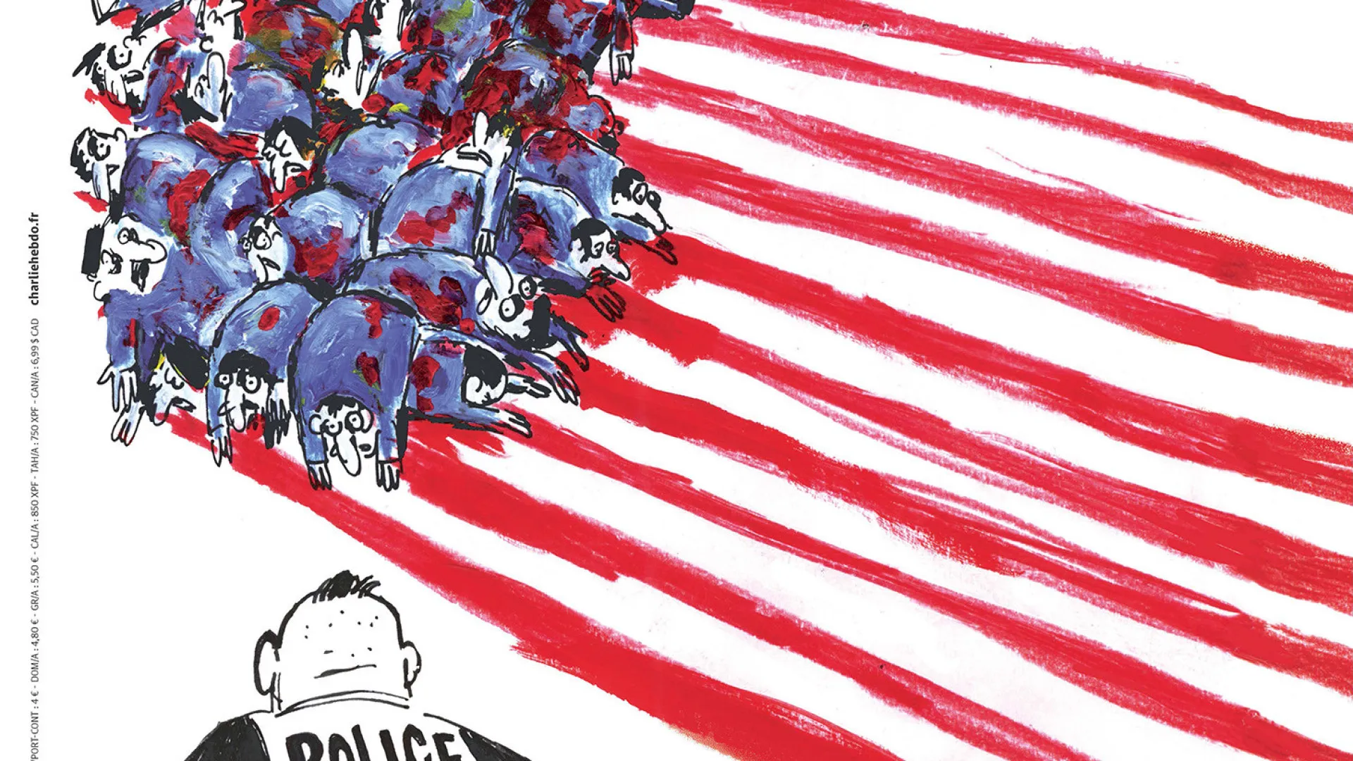 
                    Violência do ICE nos Estados Unidos satirizada em capa do Charlie Hebdo
                