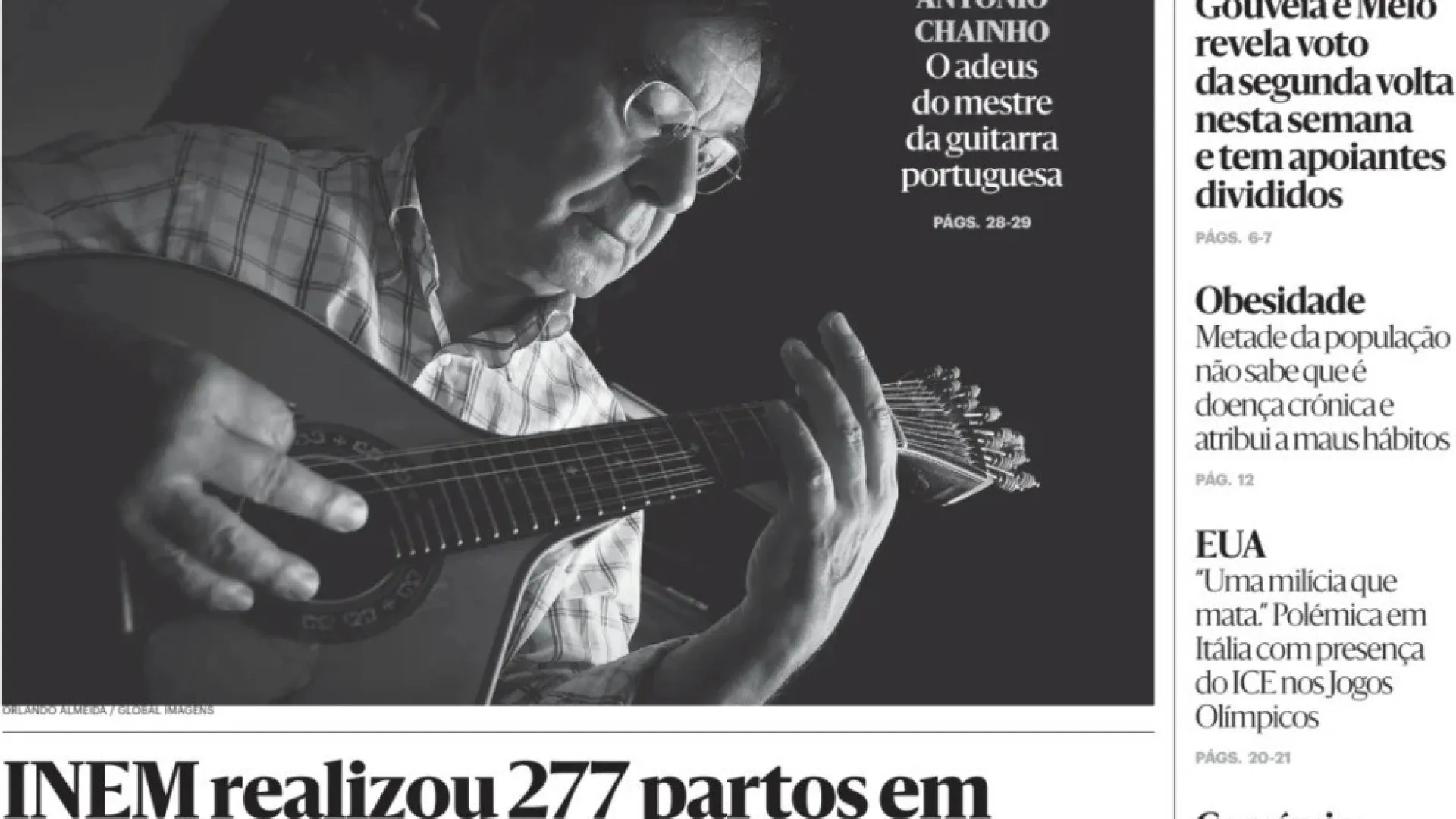 
                    Hoje é notícia: INEM fez 277 partos; Rendas? 60% fogem ao Fisco
                