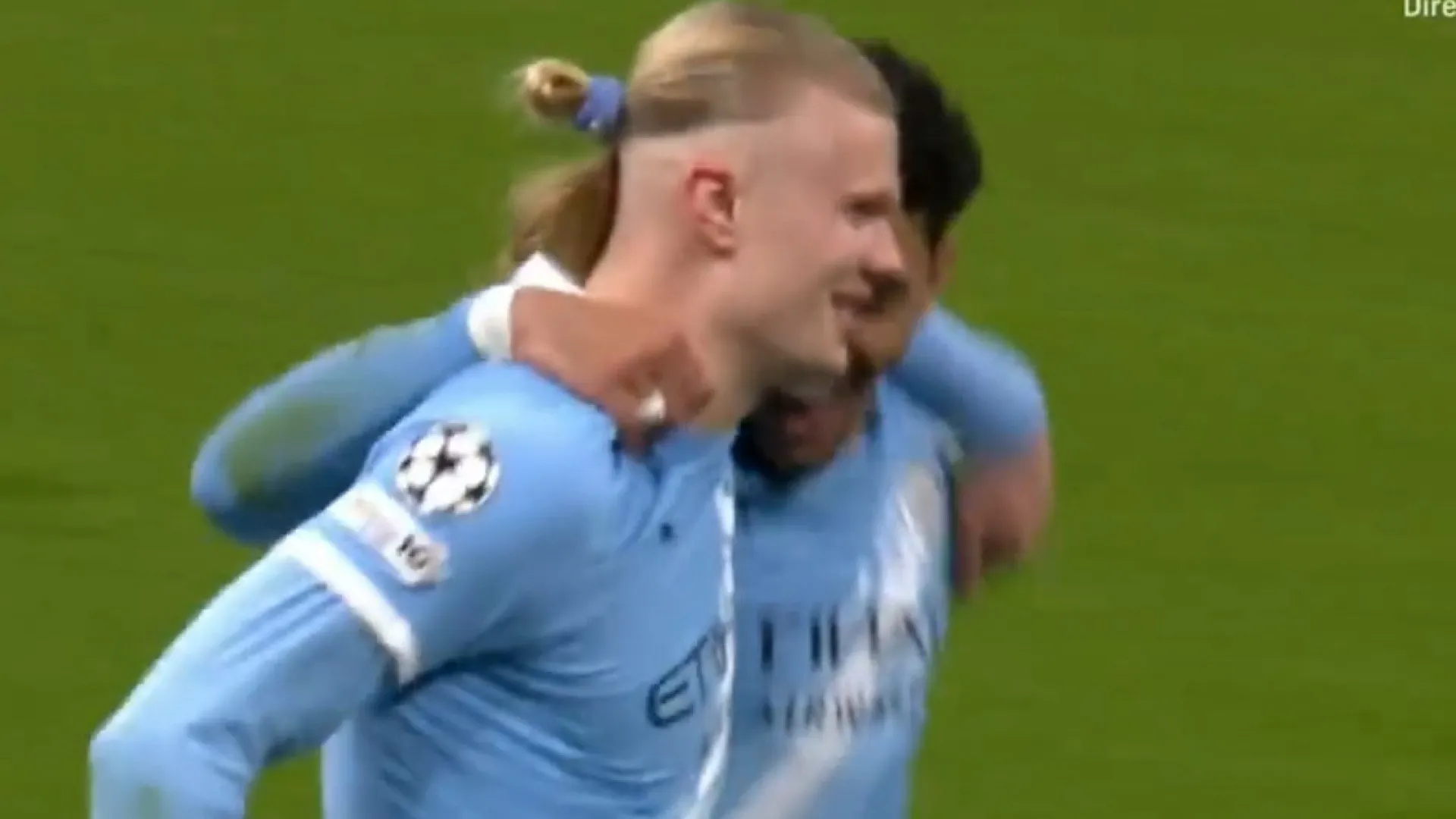 
                    Que maldade. Erling Haaland deixou assim o Manchester City a vencer
                