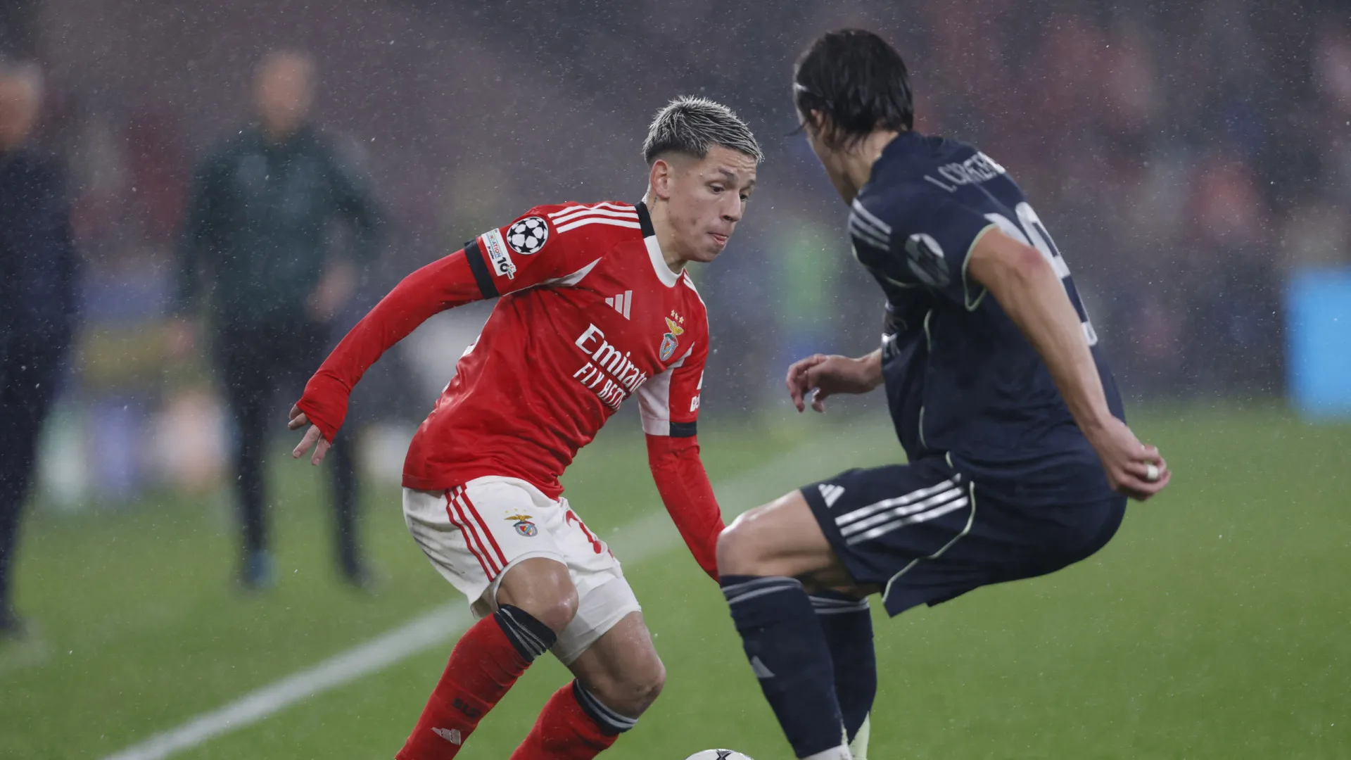 
                    Prestianni radiante com triunfo tardio do Benfica: 