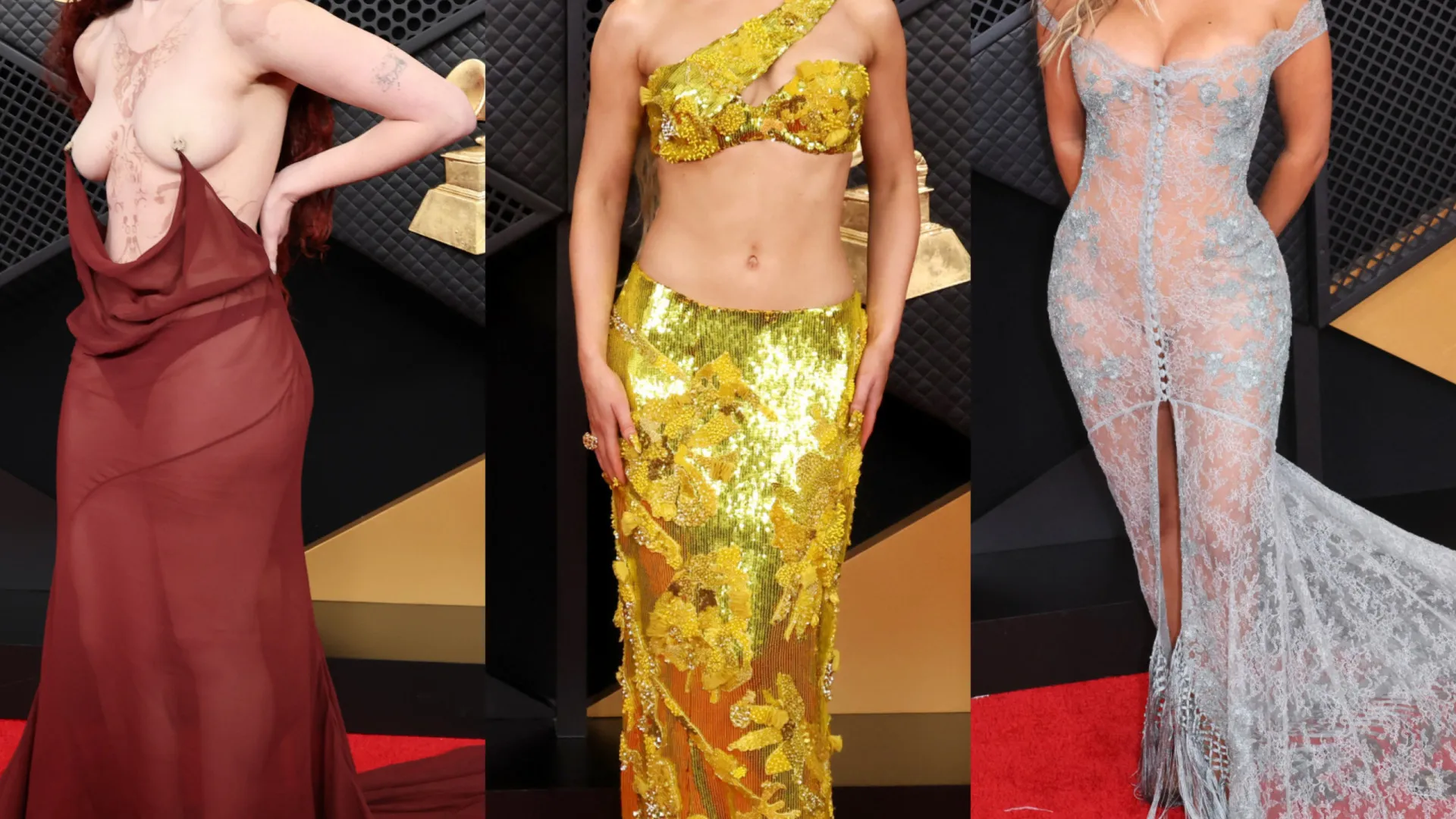 
                    Ousadia, extravagância e (alguma) cor. Looks da red carpet dos Grammy
                