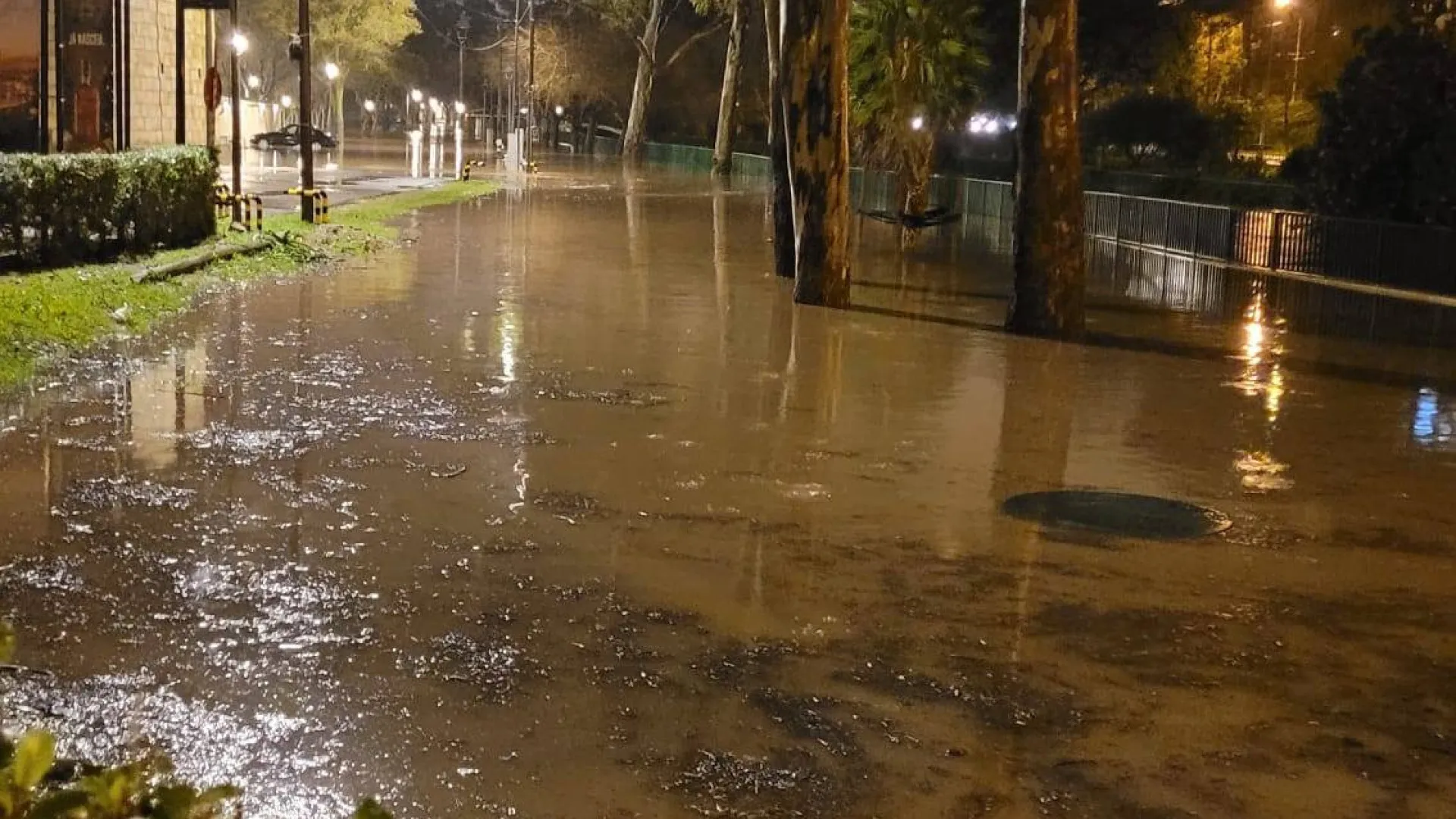 
                    Ribeira da Laje galgou margens e causou inundações em Oeiras
                