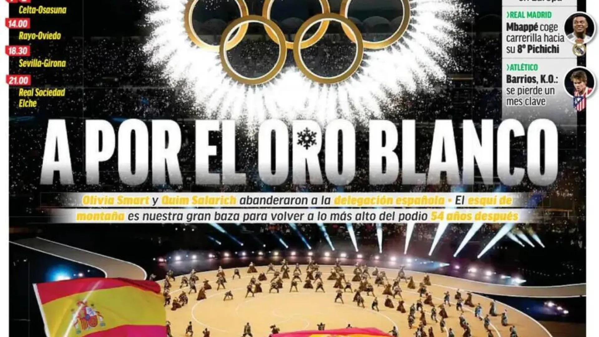 
                    Lá fora: Jogos Olímpicos de Inverno invadem manchetes 
                