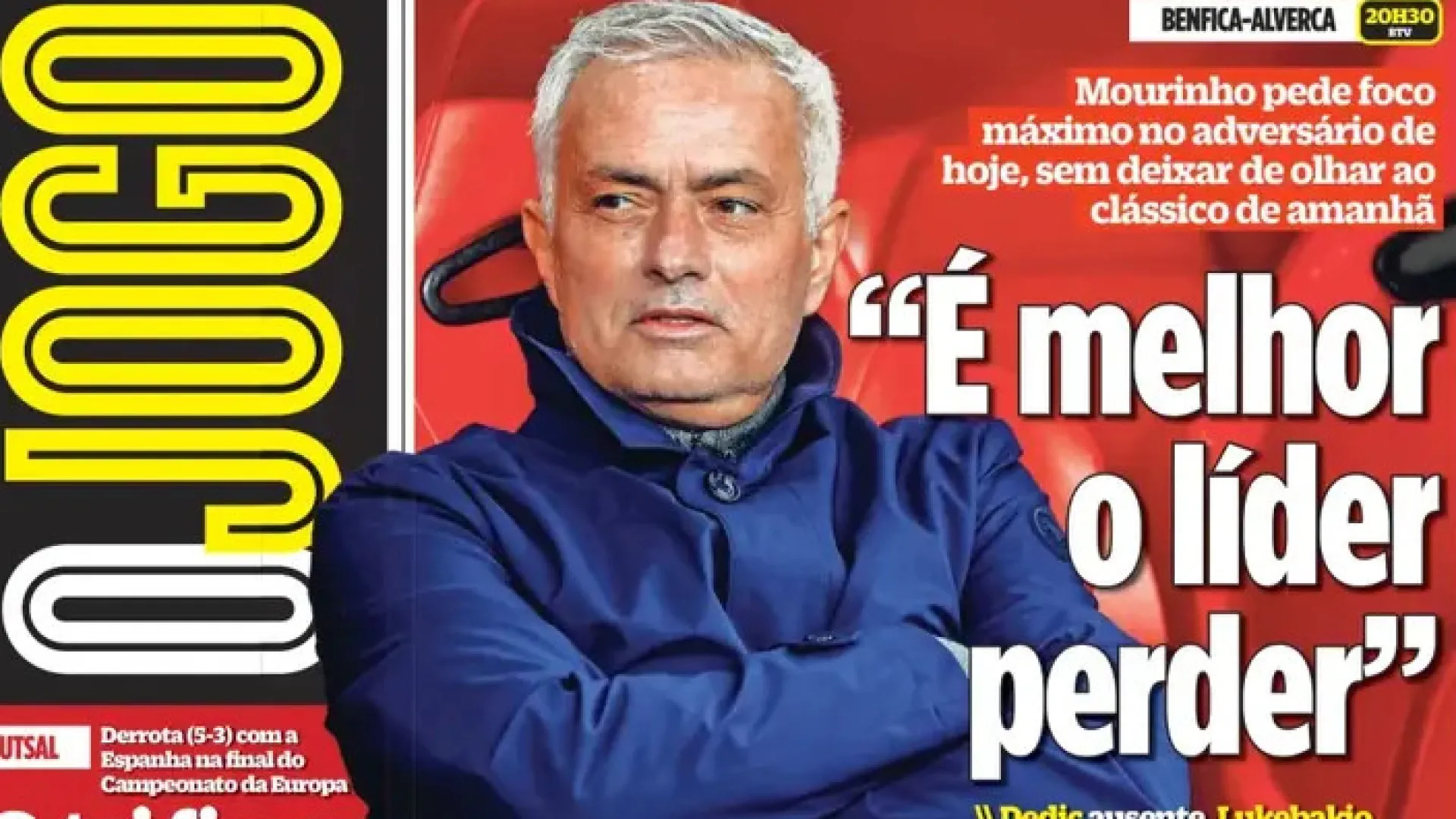 
                    Por cá: Clássico já aquece pela voz de Mourinho
                