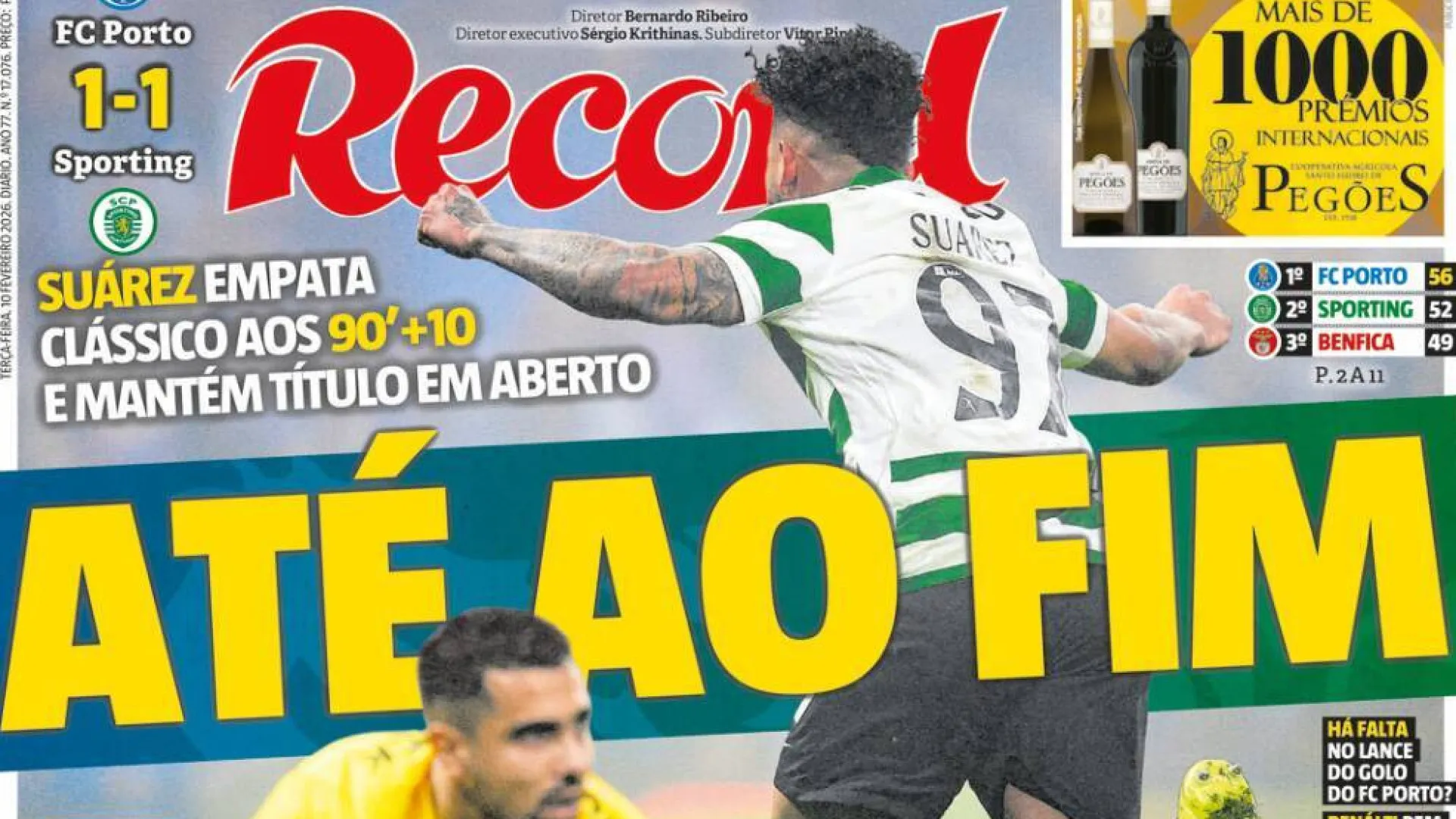 
                    Por cá: Campeonato até ao fim e Mourinho carrega no ataque
                