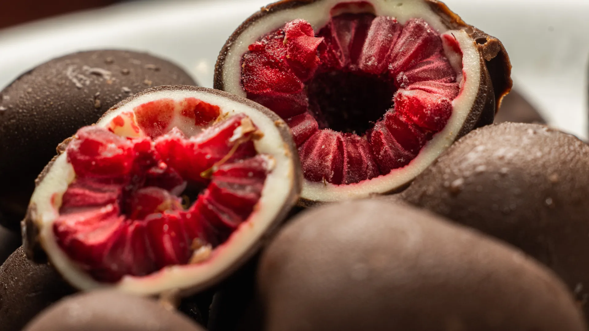 
                    Fruta do amor! A receita rápida das framboesas recheadas de nutricionista
                