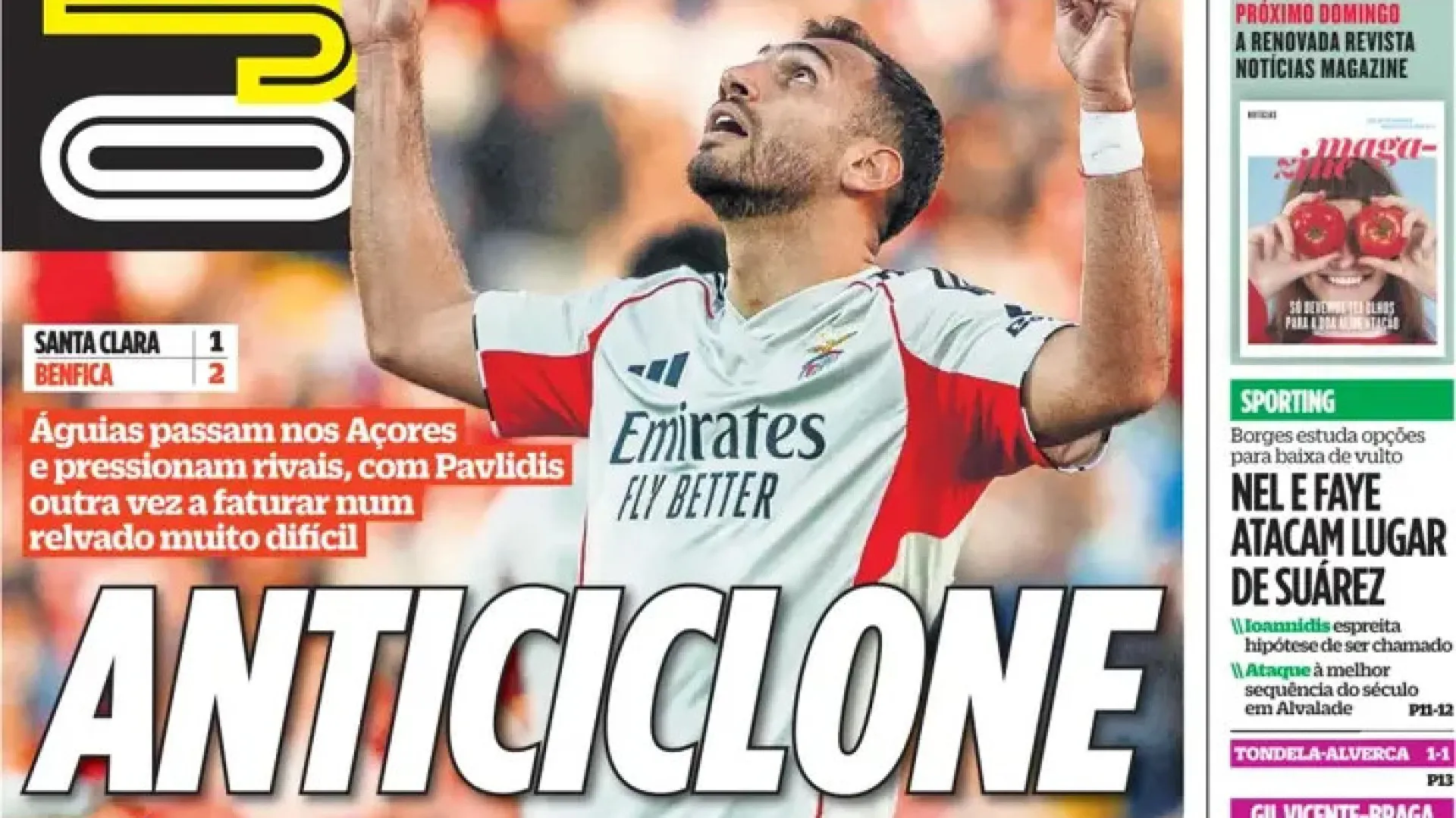 
                    Por cá: Águia passa teste nos Açores e espera por rivais
                