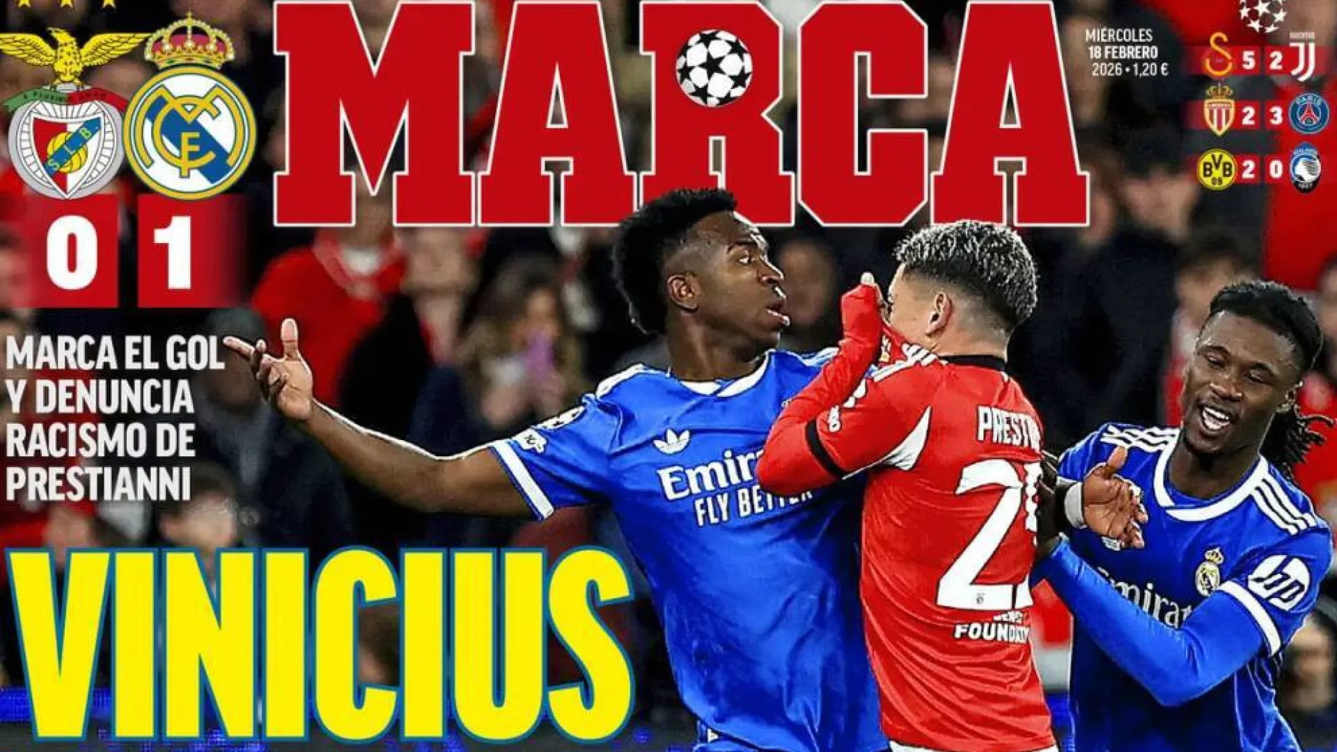 
                    Lá fora: Confusão no Benfica-Real Madrid faz manchete na Europa
                